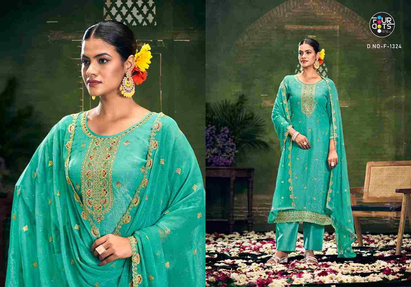 Chhaava By Four Dots 1321 To 1324 Series Beautiful Festive Suits Colorful Stylish Fancy Casual Wear & Ethnic Wear Silk Dresses At Wholesale Price