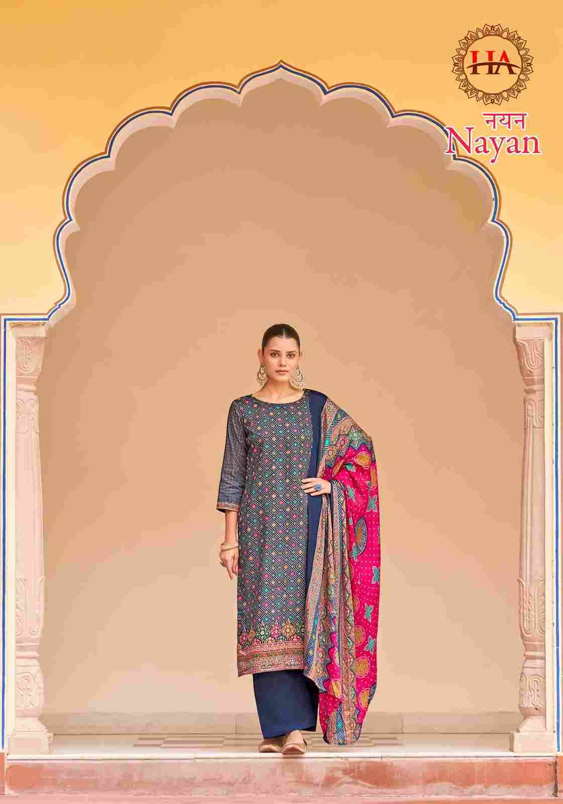 Nayan By Harshit Fashion Hub 1592-001 To 1592-008 Series Beautiful Festive Suits Stylish Fancy Colorful Casual Wear & Ethnic Wear Pure Jam Print Dresses At Wholesale Price
