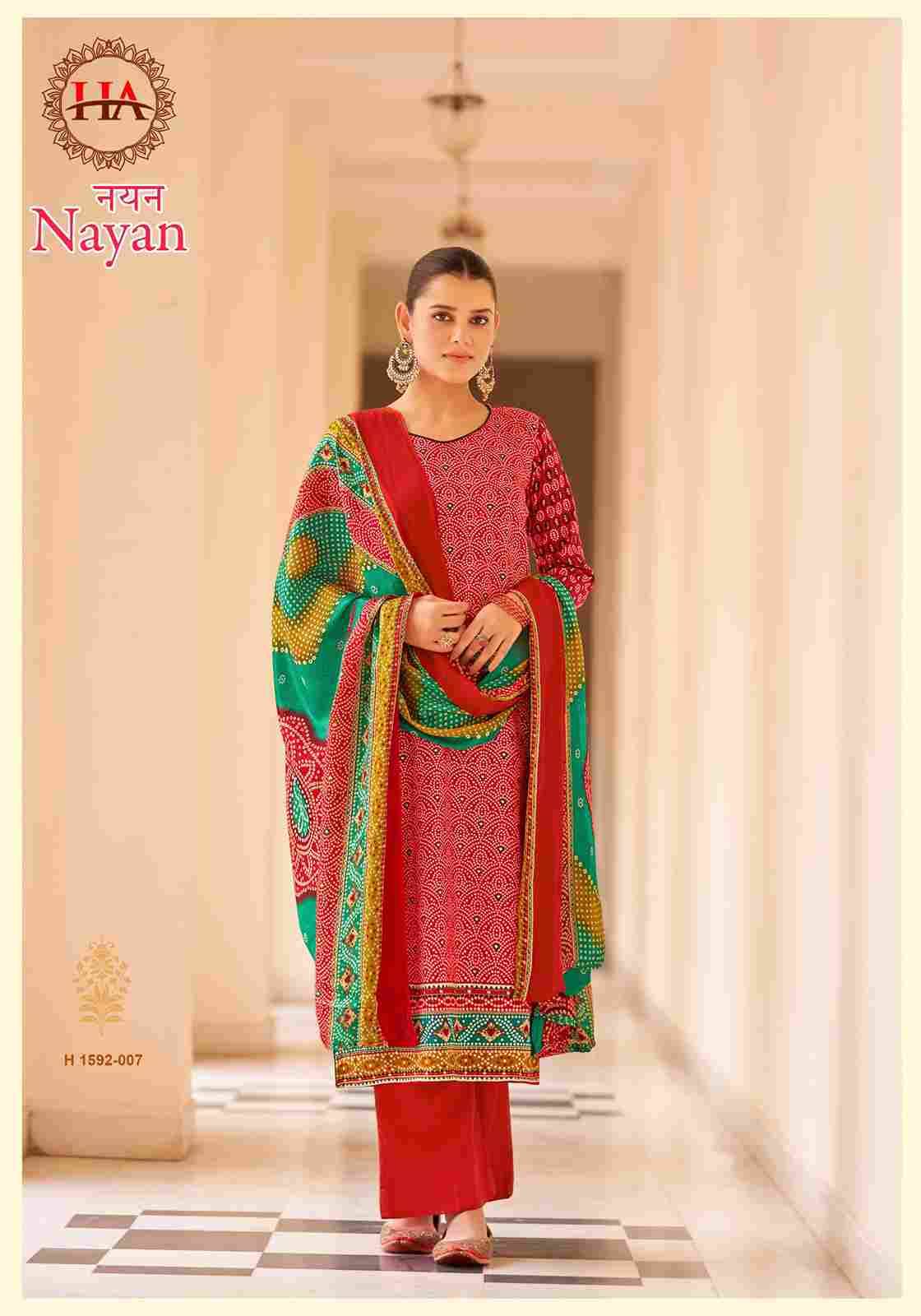 Nayan By Harshit Fashion Hub 1592-001 To 1592-008 Series Beautiful Festive Suits Stylish Fancy Colorful Casual Wear & Ethnic Wear Pure Jam Print Dresses At Wholesale Price
