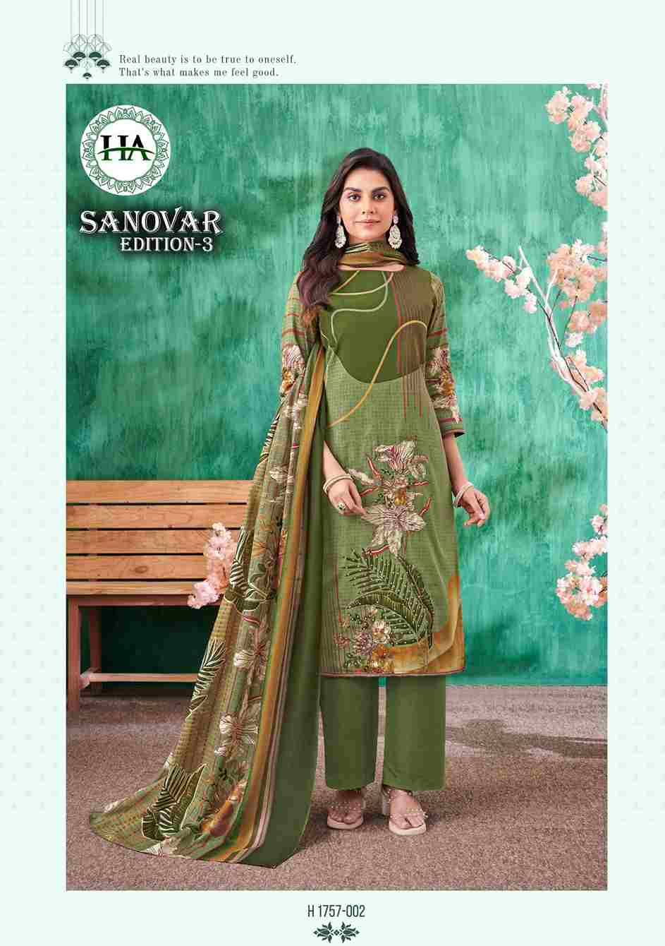 Sanovar Vol-3 By Harshit Fashion Hub 1757-001 To 1757-006 Series Beautiful Festive Suits Stylish Fancy Colorful Casual Wear & Ethnic Wear Pure Jam Cotton Print Dresses At Wholesale Price