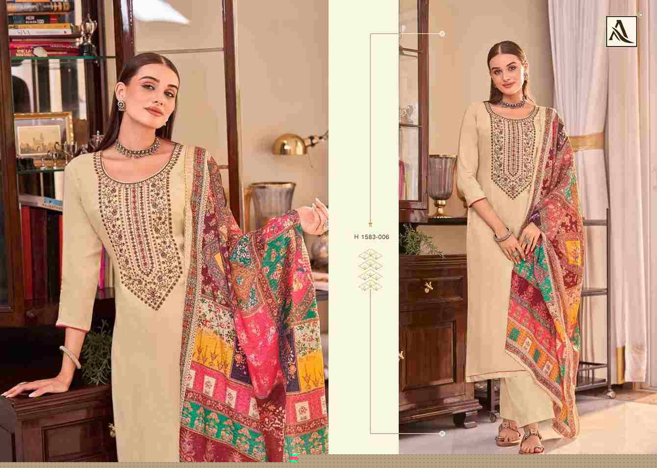 Saundarya Vol-2 By Alok Suit 1583-001 To 1583-008 Series Beautiful Stylish Festive Suits Fancy Colorful Casual Wear & Ethnic Wear & Ready To Wear Pure Viscose Rayon Dresses At Wholesale Price