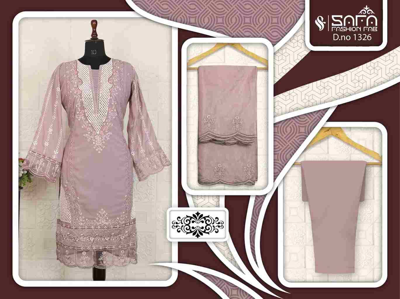 Safa 1326 Colours By Safa Fashion 1326-A To 1326-C Series Designer Stylish Fancy Colorful Beautiful Party Wear & Ethnic Wear Collection Heavy Georgette Dresses At Wholesale Price