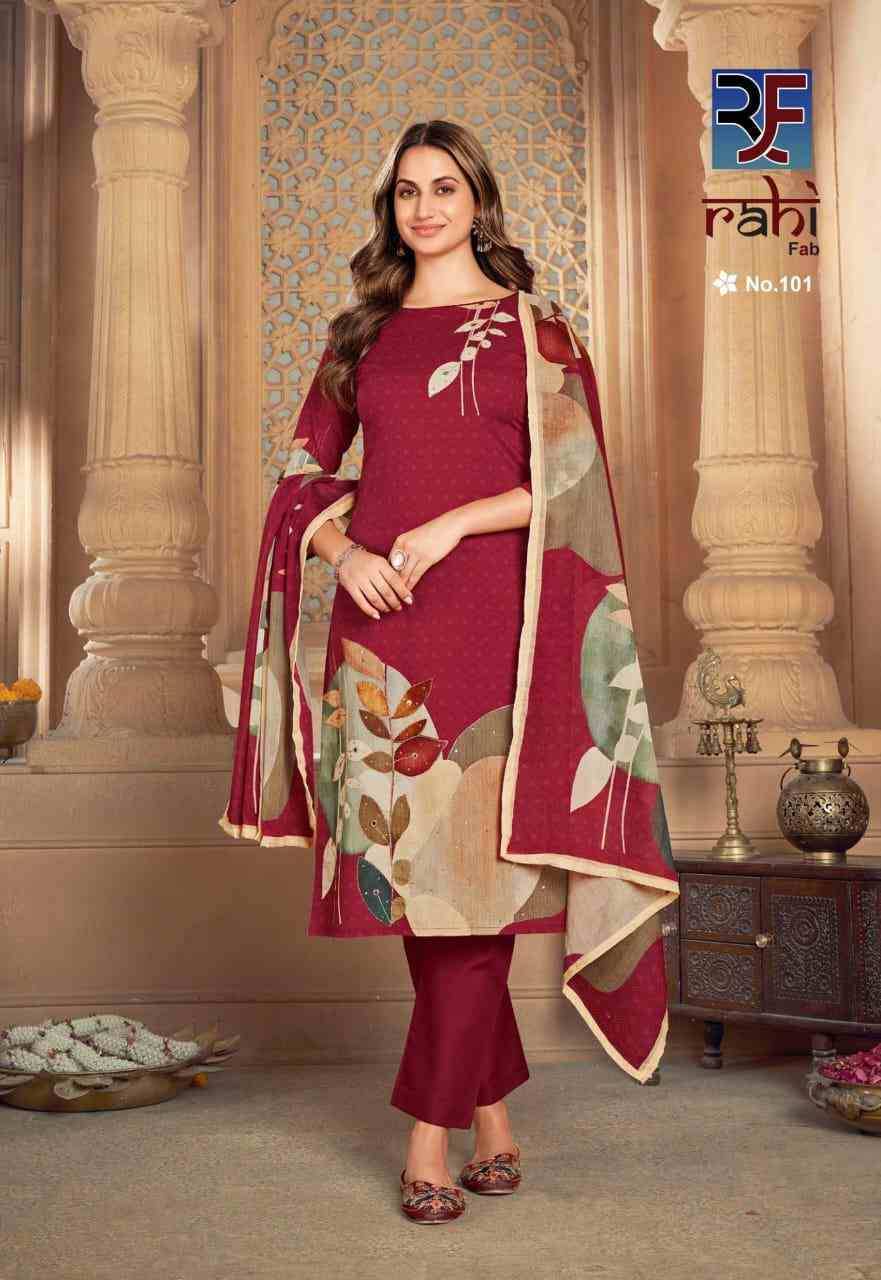Rose Gold By Rahi Fab 101 To 108 Series Beautiful Pakistani Suits Stylish Fancy Colorful Party Wear & Occasional Wear Pure Cambric Cotton Dresses At Wholesale Price