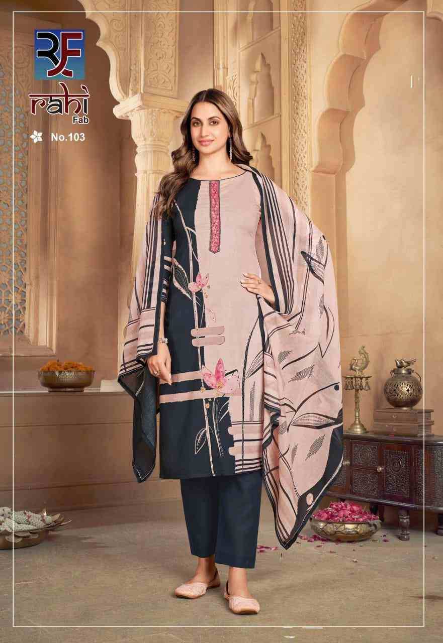 Rose Gold By Rahi Fab 101 To 108 Series Beautiful Pakistani Suits Stylish Fancy Colorful Party Wear & Occasional Wear Pure Cambric Cotton Dresses At Wholesale Price