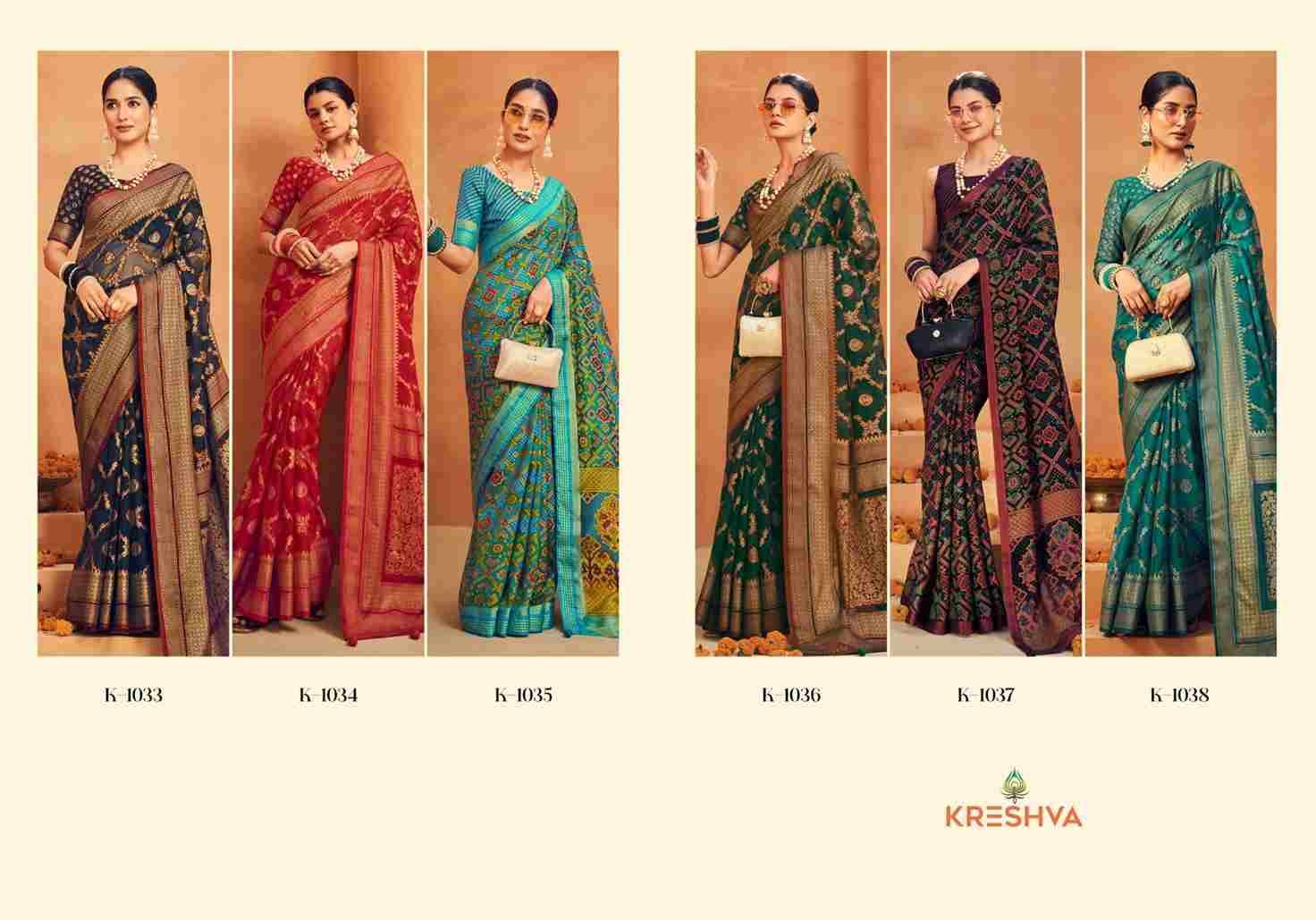 Nilima By Kreshva 1033 To 1038 Series Indian Traditional Wear Collection Beautiful Stylish Fancy Colorful Party Wear & Occasional Wear Georgette Sarees At Wholesale Price