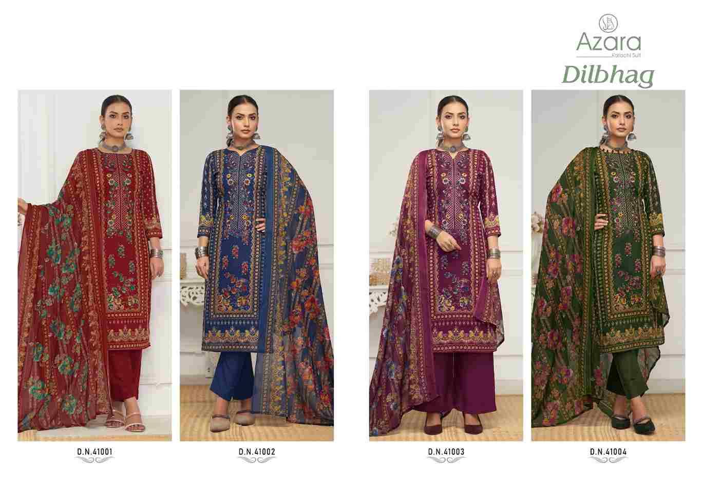 Dilbhag By Azara 41001 To 41004 Series Beautiful Festive Suits Stylish Fancy Colorful Casual Wear & Ethnic Wear Pure Lawn Cotton Dresses At Wholesale Price