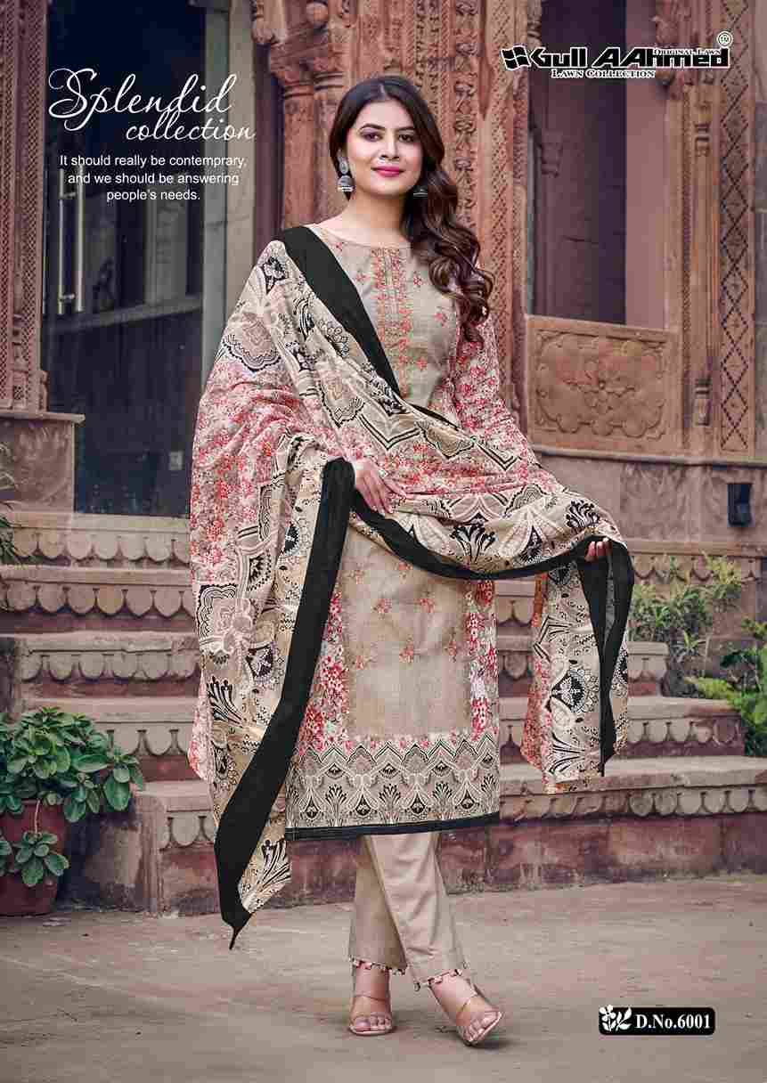 Bin Saeed Vol-6 By Gull Aahmed 6001 To 6006 Series Beautiful Festive Suits Stylish Fancy Colorful Casual Wear & Ethnic Wear Pure Cambric Cotton Print Dresses At Wholesale Price