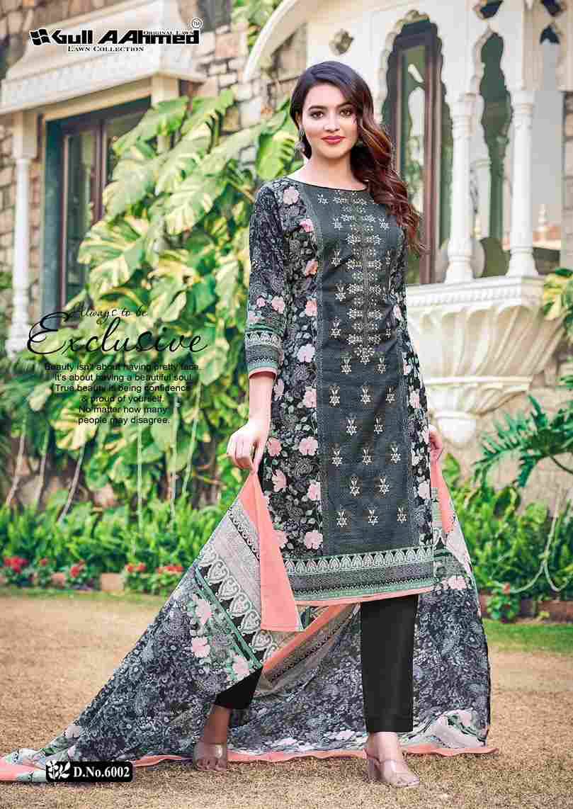 Bin Saeed Vol-6 By Gull Aahmed 6001 To 6006 Series Beautiful Festive Suits Stylish Fancy Colorful Casual Wear & Ethnic Wear Pure Cambric Cotton Print Dresses At Wholesale Price