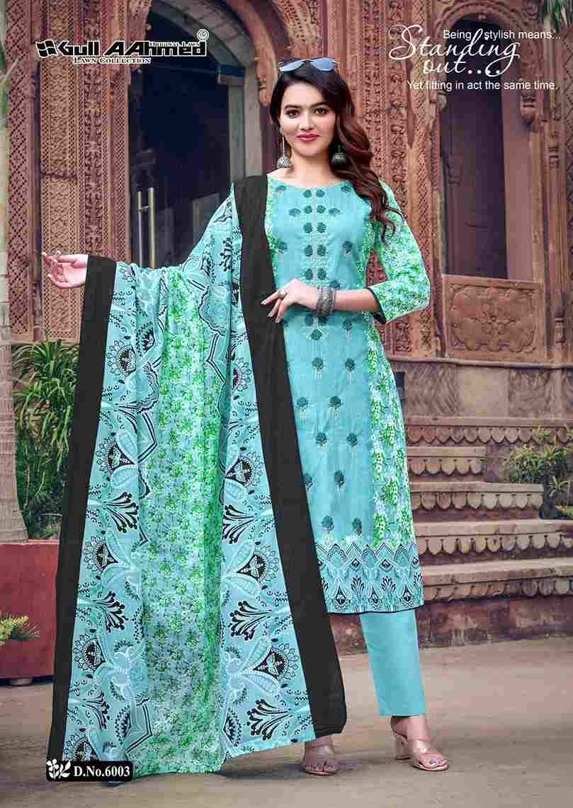 Bin Saeed Vol-6 By Gull Aahmed 6001 To 6006 Series Beautiful Festive Suits Stylish Fancy Colorful Casual Wear & Ethnic Wear Pure Cambric Cotton Print Dresses At Wholesale Price
