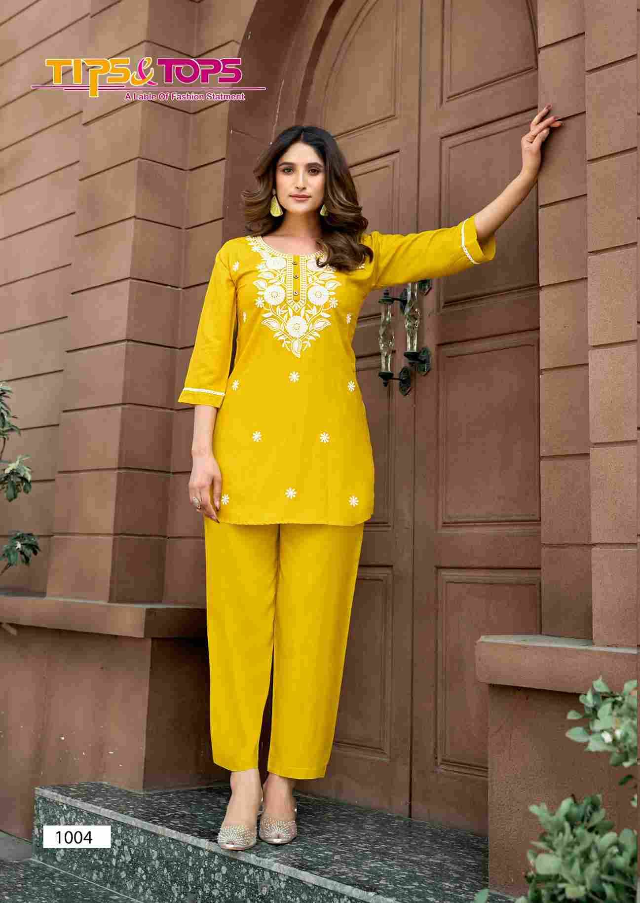 Polo By Tips And Tops 1001 To 1006 Series Designer Stylish Fancy Colorful Beautiful Party Wear & Ethnic Wear Collection Rayon Slub Co-Ords At Wholesale Price