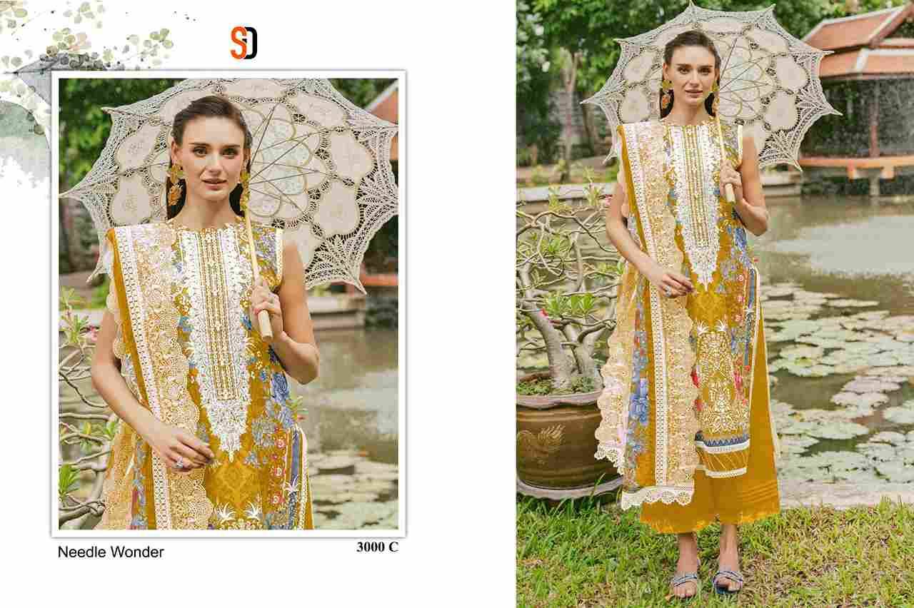 Needle Wonder Vol-3 By Shraddha Designer 3000-A To 3000-D Series Beautiful Pakistani Suits Colorful Stylish Fancy Casual Wear & Ethnic Wear Pure Cotton Embroidered Dresses At Wholesale Price