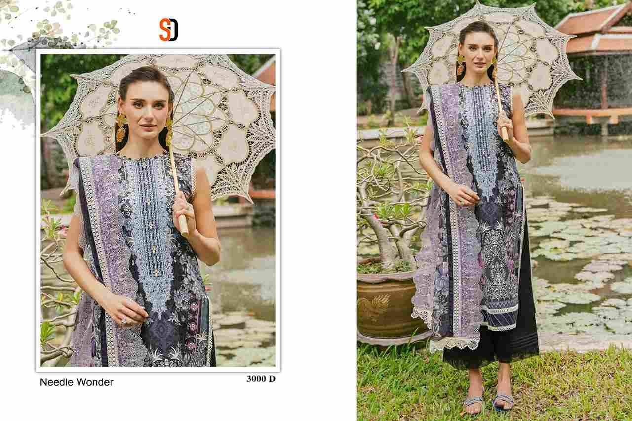 Needle Wonder Vol-3 By Shraddha Designer 3000-A To 3000-D Series Beautiful Pakistani Suits Colorful Stylish Fancy Casual Wear & Ethnic Wear Pure Cotton Embroidered Dresses At Wholesale Price