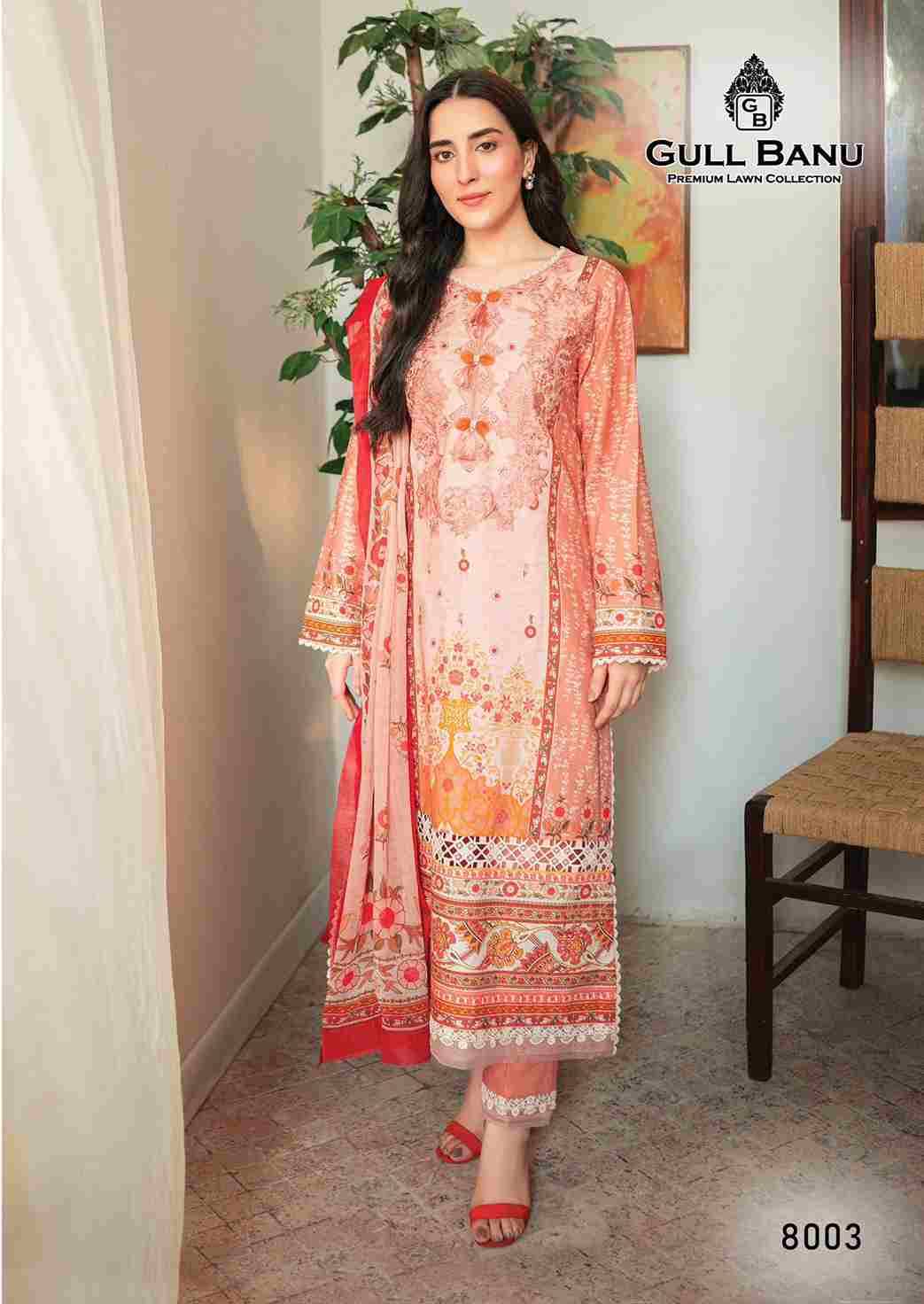 Gull Banu Vol-8 By Gull Aahmed 8001 To 8006 Series Beautiful Festive Suits Stylish Fancy Colorful Casual Wear & Ethnic Wear Pure Lawn Dresses At Wholesale Price