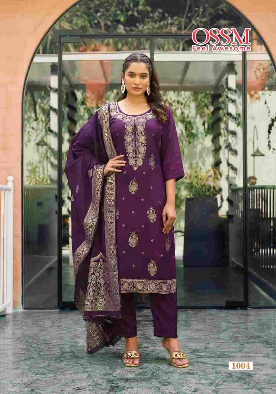 Mishti By Ossm 1001 To 1006 Series Beautiful Stylish Festive Suits Fancy Colorful Casual Wear & Ethnic Wear & Ready To Wear Pure Viscose Silk Dresses At Wholesale Price