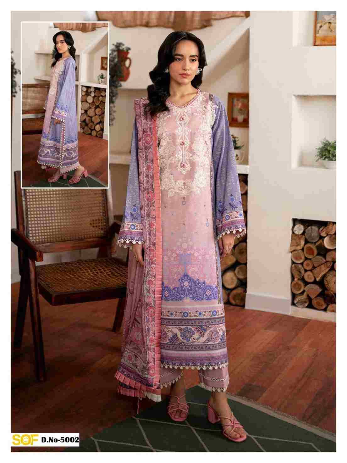 Aliya.B Vol-5 By Shree Om Fab 5001 To 5006 Series Beautiful Festive Suits Stylish Fancy Colorful Casual Wear & Ethnic Wear Pure Lawn Digital Print Dresses At Wholesale Price