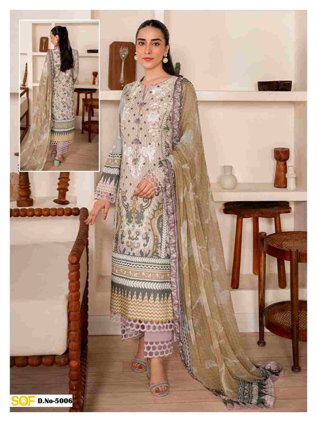 Aliya.B Vol-5 By Shree Om Fab 5001 To 5006 Series Beautiful Festive Suits Stylish Fancy Colorful Casual Wear & Ethnic Wear Pure Lawn Digital Print Dresses At Wholesale Price