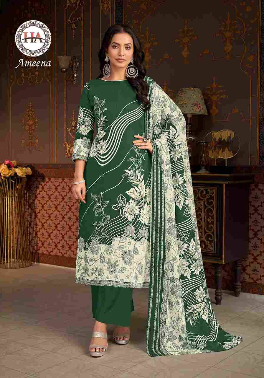 Ameena By Harshit Fashion Hub 1776-001 To 1776-006 Series Beautiful Festive Suits Stylish Fancy Colorful Casual Wear & Ethnic Wear Pure Jam Cotton Dresses At Wholesale Price