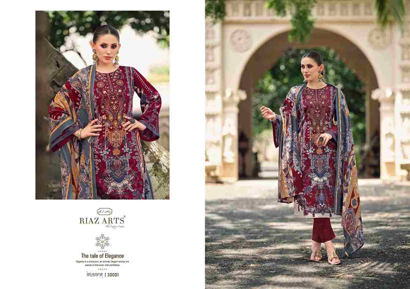 Musafir Vol-19 By Riaz Arts 30001 To 30008 Series Wholesale Designer Pakistani Suits Collection Beautiful Stylish Fancy Colorful Party Wear & Occasional Wear Pure Lawn Print With Embroidered Dresses At Wholesale Price