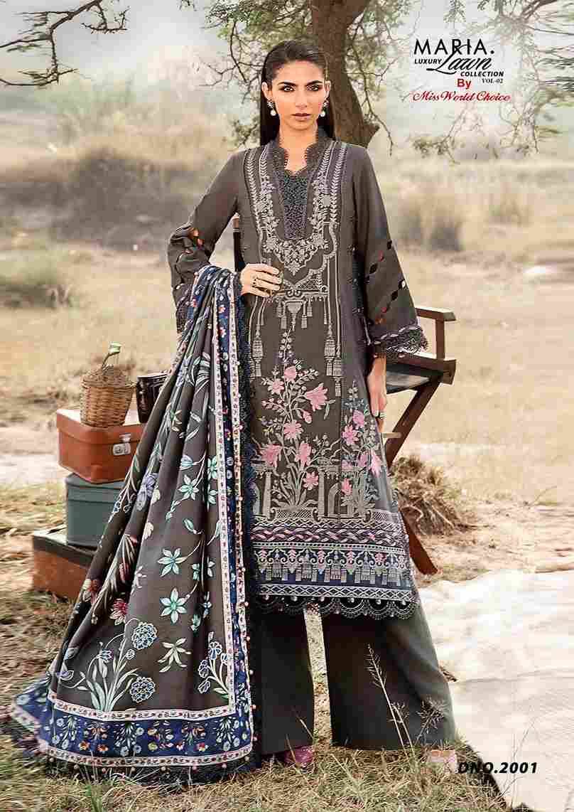 Maria.B. Luxury Lawn Collection Vol-2 By Miss World Choice 2001 To 2006 Series Beautiful Festive Suits Stylish Fancy Colorful Casual Wear & Ethnic Wear Lawn Cotton Print Dresses At Wholesale Price