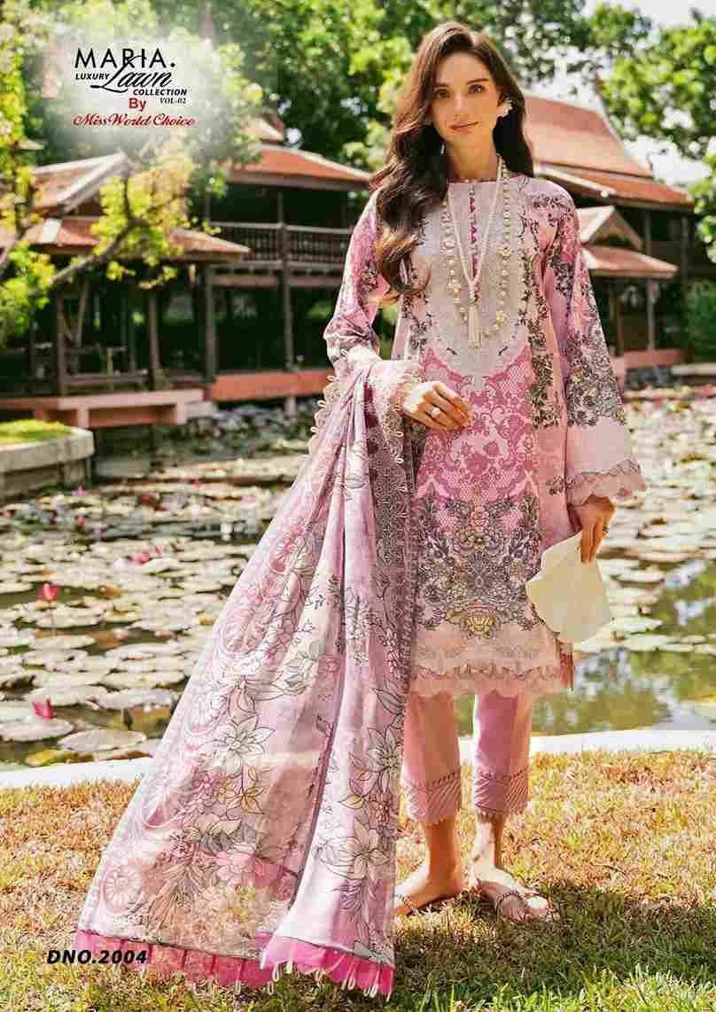 Maria.B. Luxury Lawn Collection Vol-2 By Miss World Choice 2001 To 2006 Series Beautiful Festive Suits Stylish Fancy Colorful Casual Wear & Ethnic Wear Lawn Cotton Print Dresses At Wholesale Price