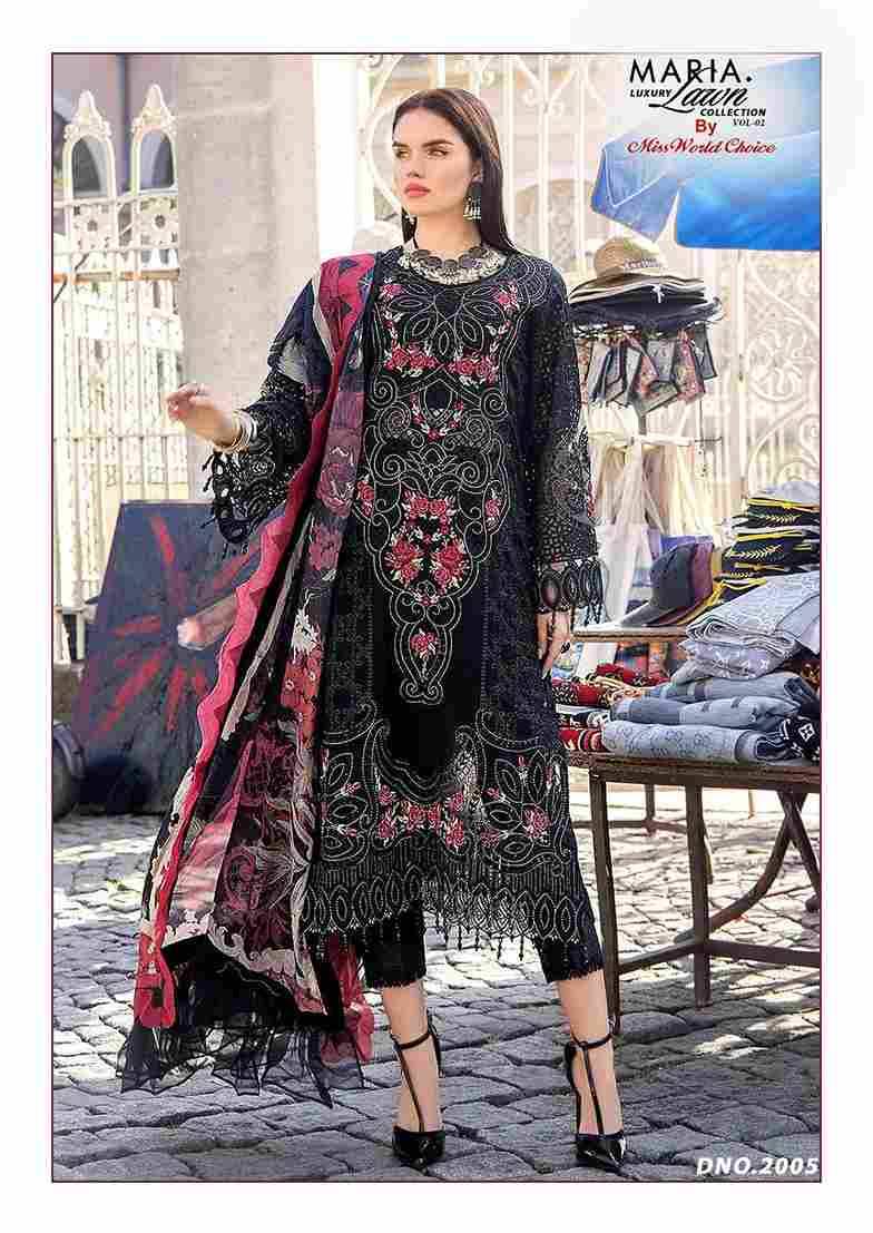 Maria.B. Luxury Lawn Collection Vol-2 By Miss World Choice 2001 To 2006 Series Beautiful Festive Suits Stylish Fancy Colorful Casual Wear & Ethnic Wear Lawn Cotton Print Dresses At Wholesale Price