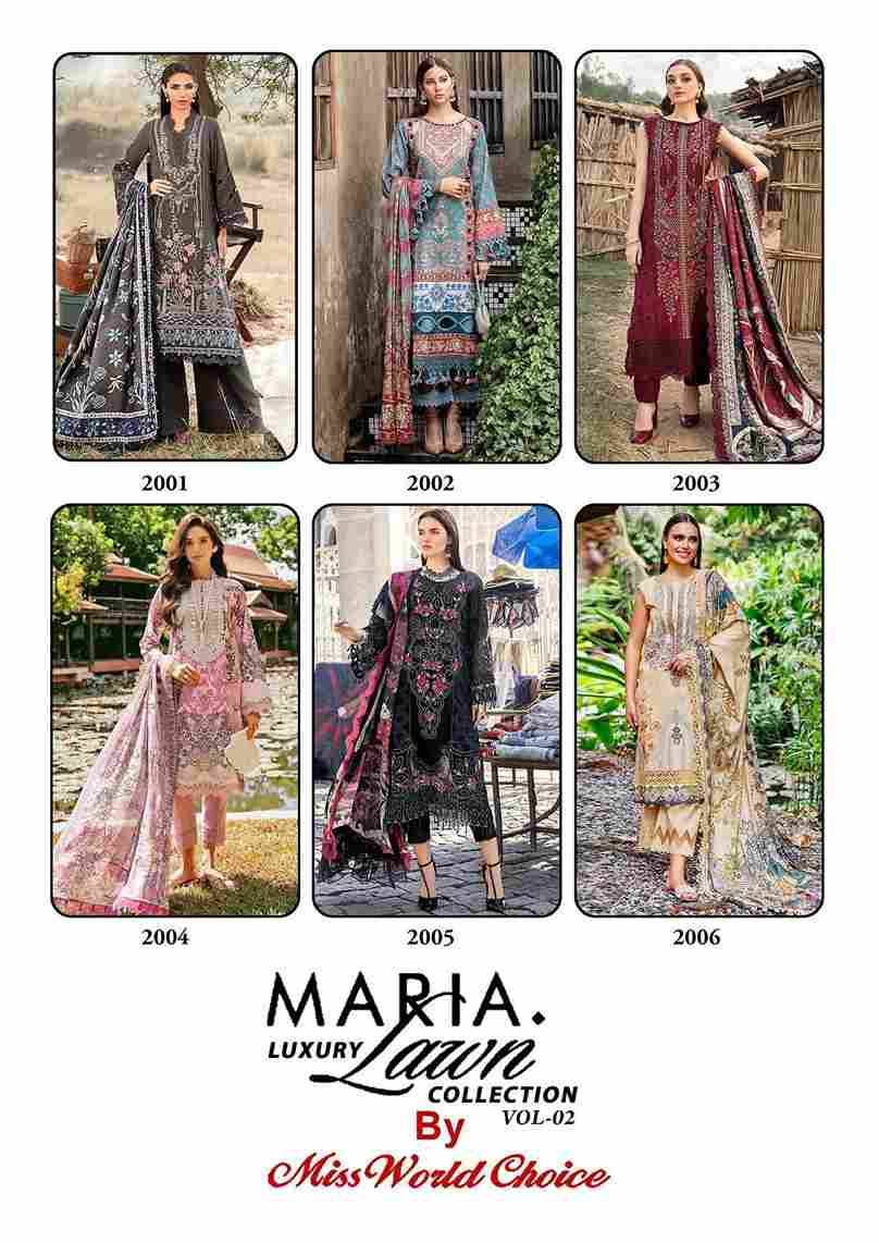 Maria.B. Luxury Lawn Collection Vol-2 By Miss World Choice 2001 To 2006 Series Beautiful Festive Suits Stylish Fancy Colorful Casual Wear & Ethnic Wear Lawn Cotton Print Dresses At Wholesale Price