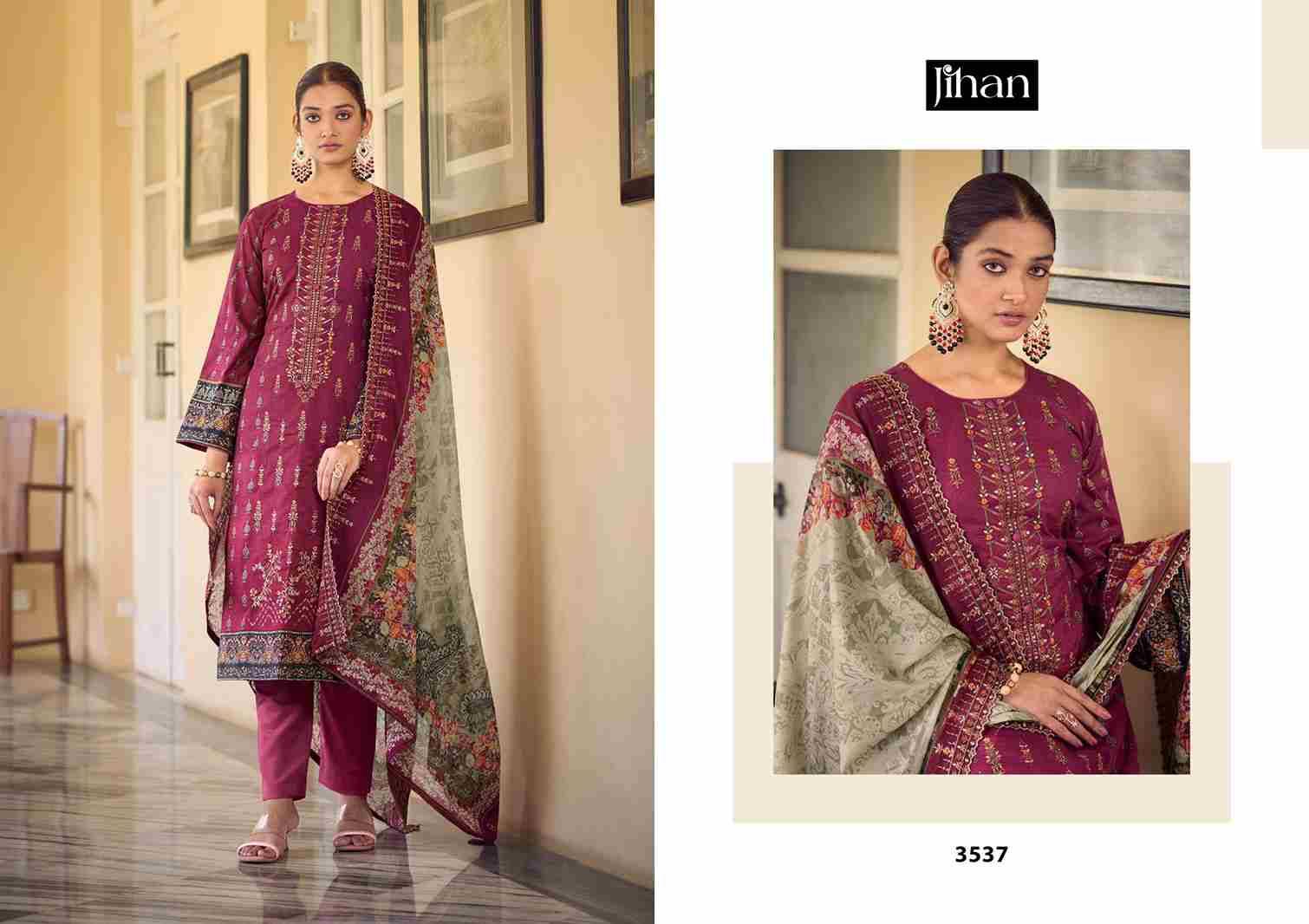 Bin Saeed Remix Vol-3 By Jihan 3536 To 3539 Series Beautiful Stylish Pakistani Suits Fancy Colorful Casual Wear & Ethnic Wear & Ready To Wear Pure Lawn Print Dresses At Wholesale Price