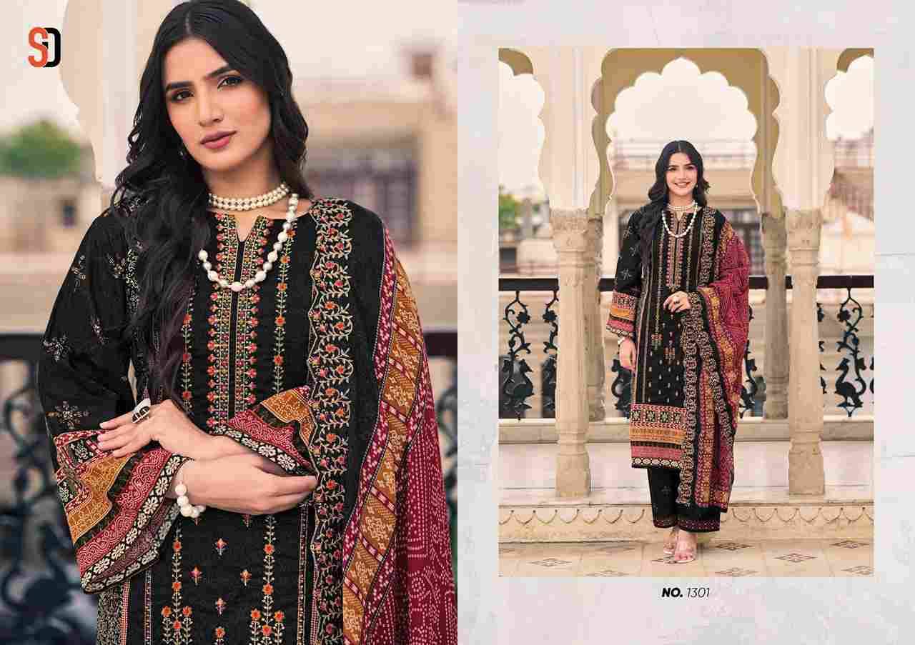 Bin Saeed Lawn Collection Vol-13 By Shraddha Designer 1301 To 1308 Series Designer Pakistani Suits Beautiful Fancy Stylish Colorful Party Wear & Occasional Wear Pure Cotton Print With Embroidery Dresses At Wholesale Price