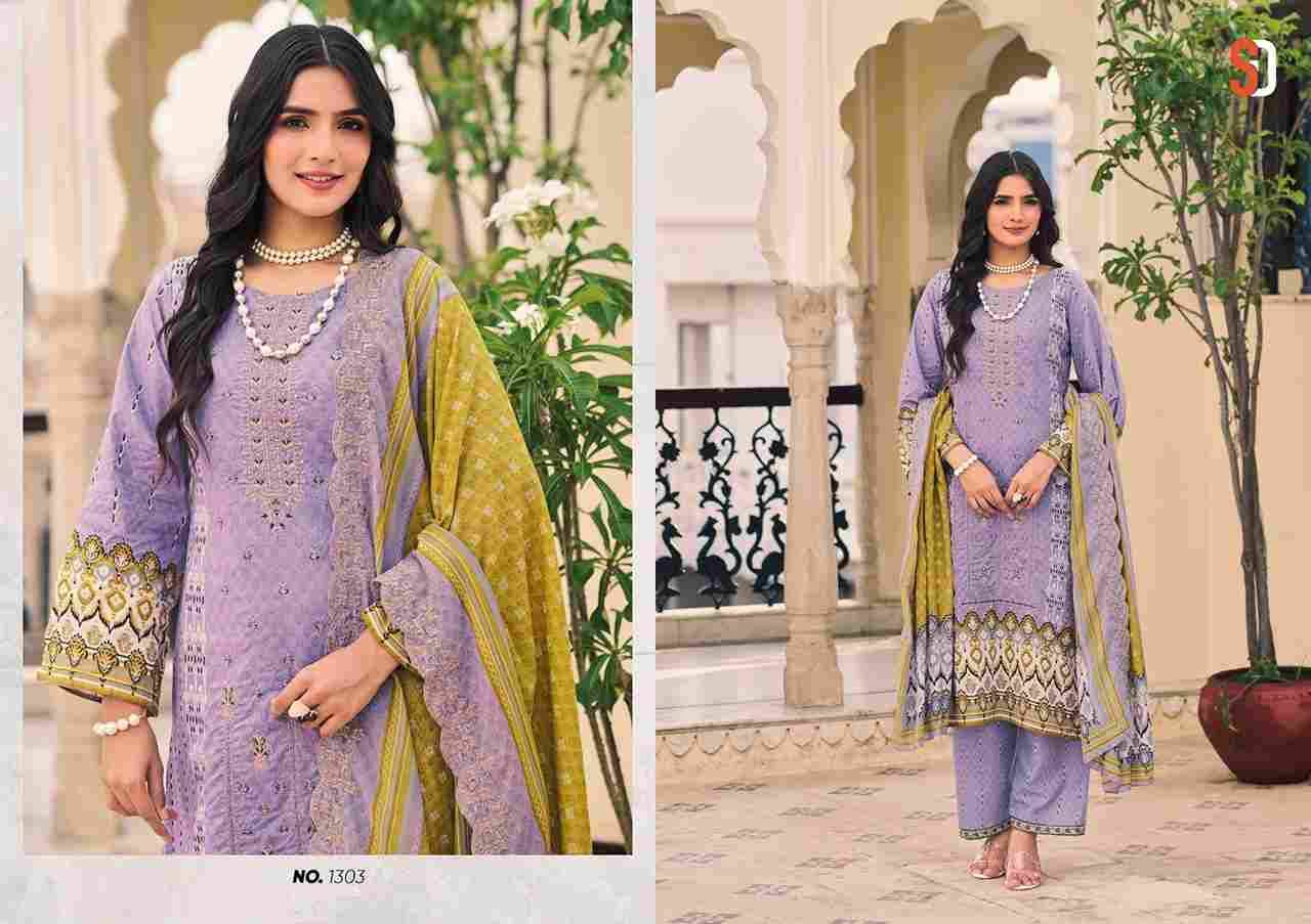 Bin Saeed Lawn Collection Vol-13 By Shraddha Designer 1301 To 1308 Series Designer Pakistani Suits Beautiful Fancy Stylish Colorful Party Wear & Occasional Wear Pure Cotton Print With Embroidery Dresses At Wholesale Price