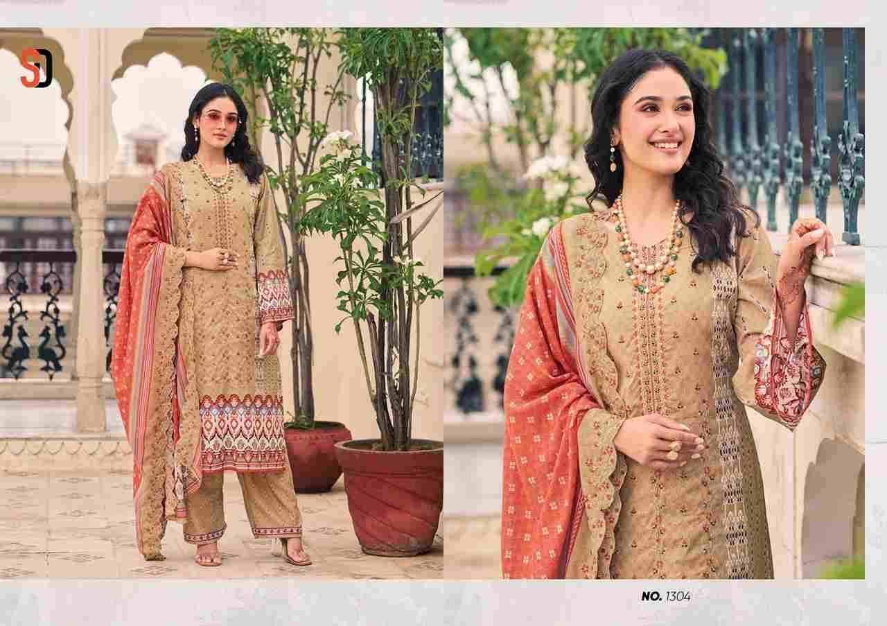 Bin Saeed Lawn Collection Vol-13 By Shraddha Designer 1301 To 1308 Series Designer Pakistani Suits Beautiful Fancy Stylish Colorful Party Wear & Occasional Wear Pure Cotton Print With Embroidery Dresses At Wholesale Price
