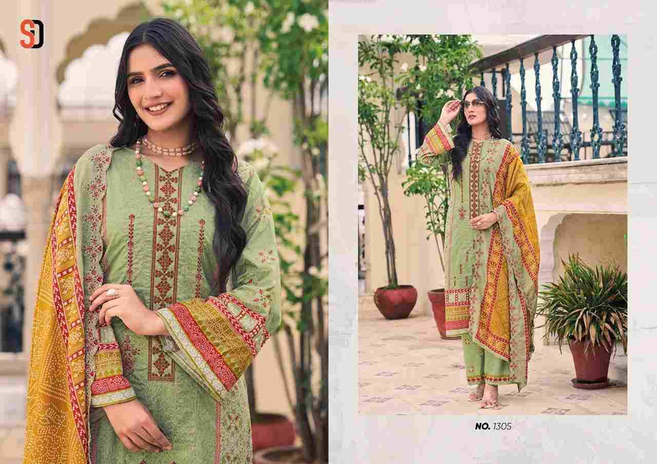 Bin Saeed Lawn Collection Vol-13 By Shraddha Designer 1301 To 1308 Series Designer Pakistani Suits Beautiful Fancy Stylish Colorful Party Wear & Occasional Wear Pure Cotton Print With Embroidery Dresses At Wholesale Price