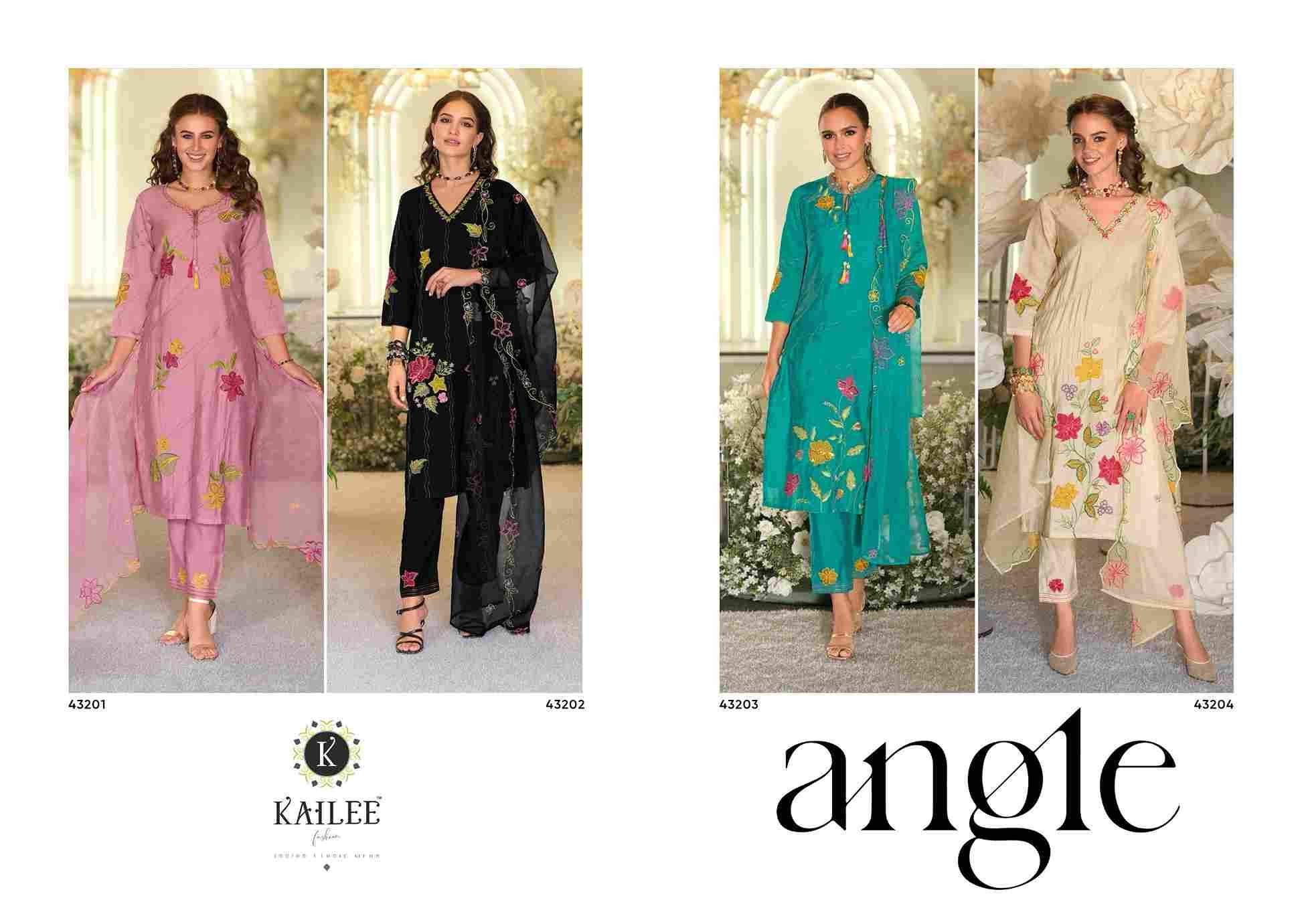 Angle By kailee 43201 To 43204 Series Beautiful Festive Suits Colorful Stylish Fancy Casual Wear & Ethnic Wear Pure Viscose Silk Dresses At Wholesale Price
