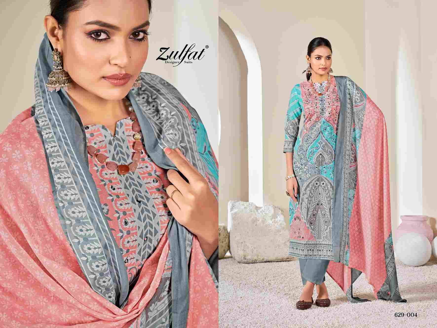 Summer Shine By Zulfat 629-001 To 629-006 Series Beautiful Festive Suits Stylish Fancy Colorful Casual Wear & Ethnic Wear Pure Cotton Print Dresses At Wholesale Price
