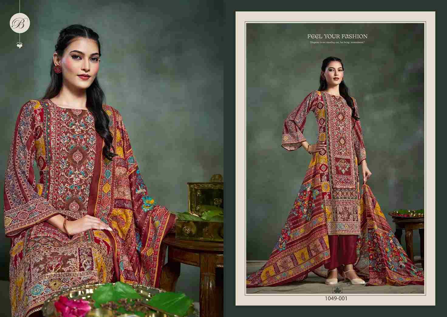 Suhana By Belliza 1049-001 To 1049-006 Series Beautiful Festive Suits Stylish Fancy Colorful Casual Wear & Ethnic Wear Pure Viscose Rayon Print Dresses At Wholesale Price