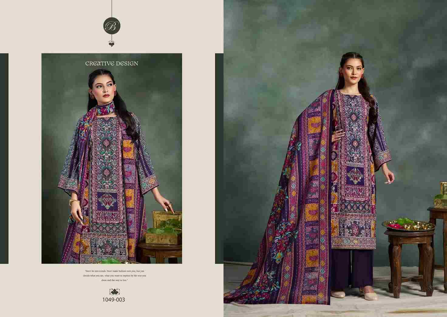 Suhana By Belliza 1049-001 To 1049-006 Series Beautiful Festive Suits Stylish Fancy Colorful Casual Wear & Ethnic Wear Pure Viscose Rayon Print Dresses At Wholesale Price