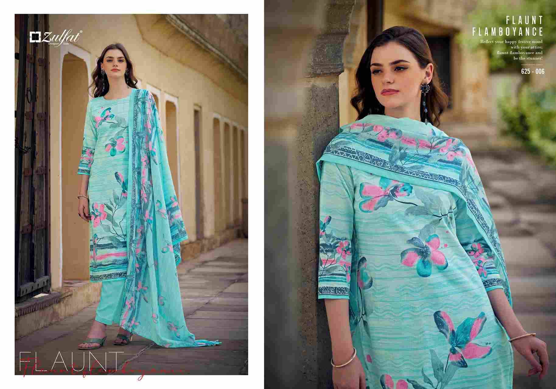 Siya By Zulfat 625-001 To 625-008 Series Beautiful Festive Suits Stylish Fancy Colorful Casual Wear & Ethnic Wear Pure Cotton Print Dresses At Wholesale Price