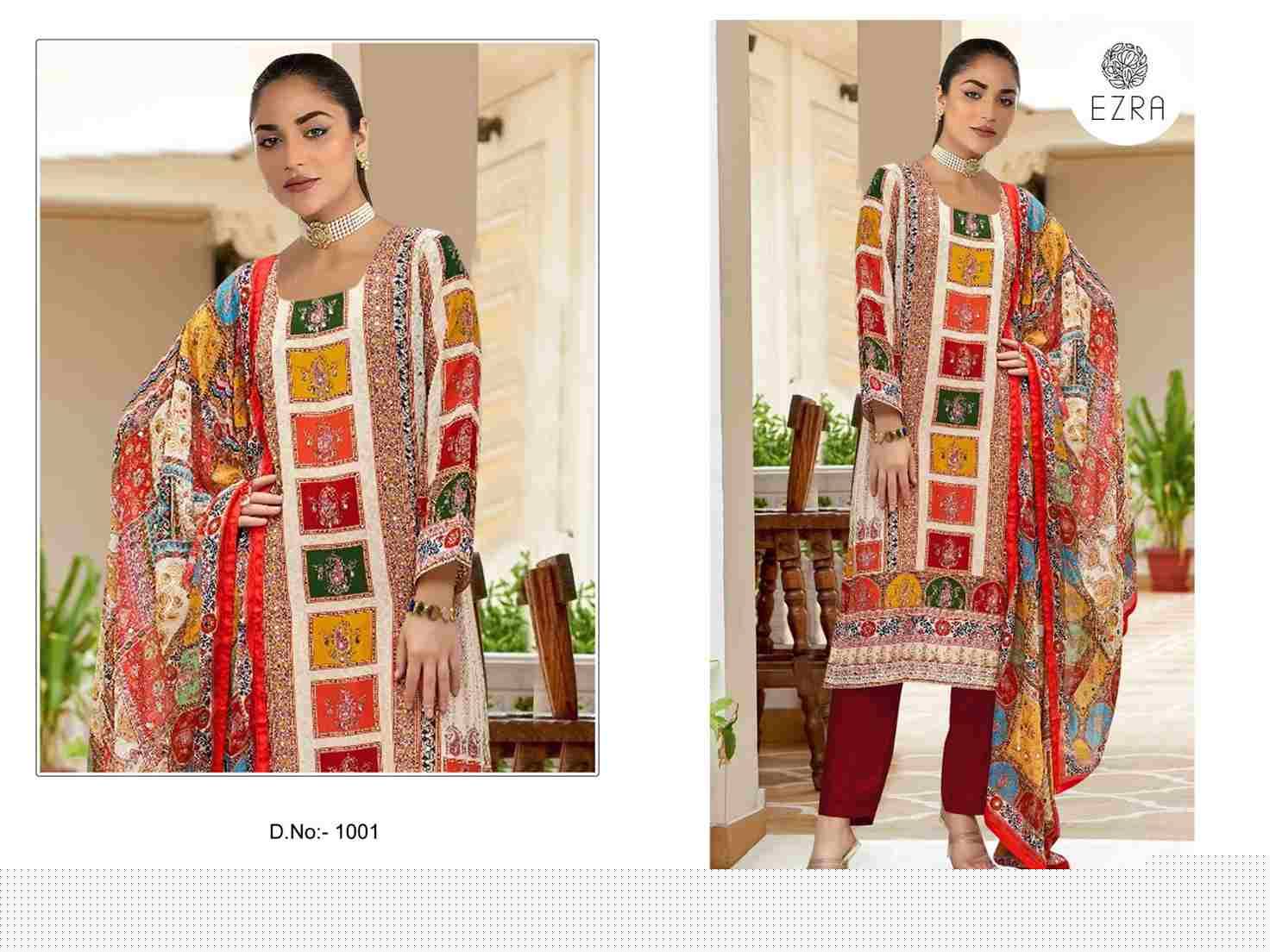 Nusrat By Ezra 1001 To 1005 Series Beautiful Pakistani Suits Colorful Stylish Fancy Casual Wear & Ethnic Wear Muslin Cotton Dresses At Wholesale Price