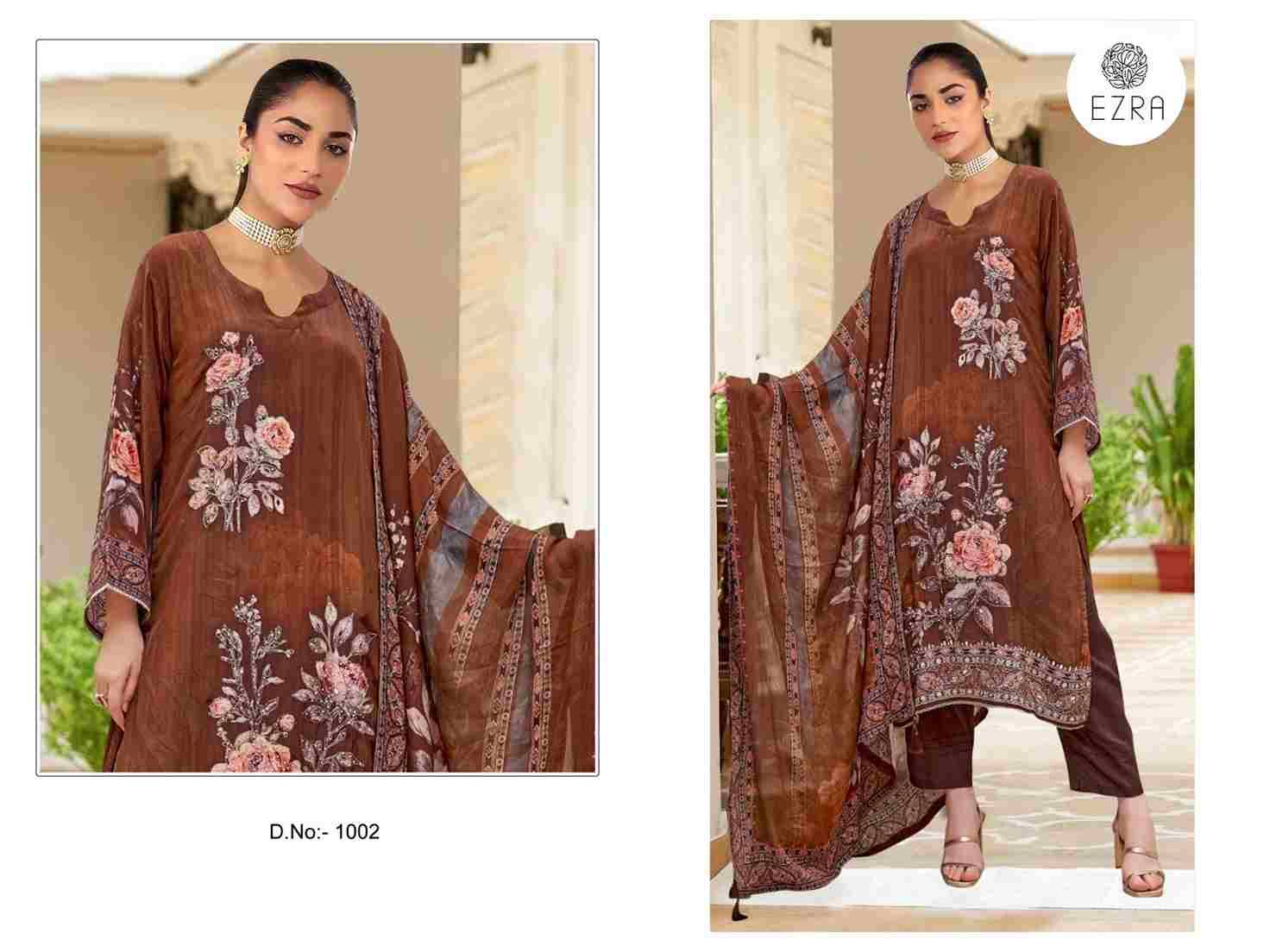 Nusrat By Ezra 1001 To 1005 Series Beautiful Pakistani Suits Colorful Stylish Fancy Casual Wear & Ethnic Wear Muslin Cotton Dresses At Wholesale Price