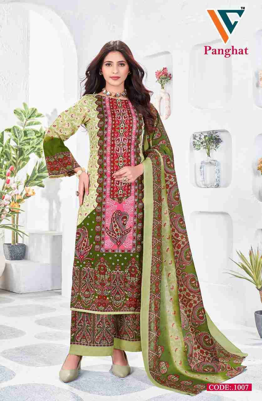 Panghat Vol-01 By Vandana Creation 1001 To 1008 Series Beautiful Festive Suits Stylish Fancy Colorful Casual Wear & Ethnic Wear Cotton Print Dresses At Wholesale Price