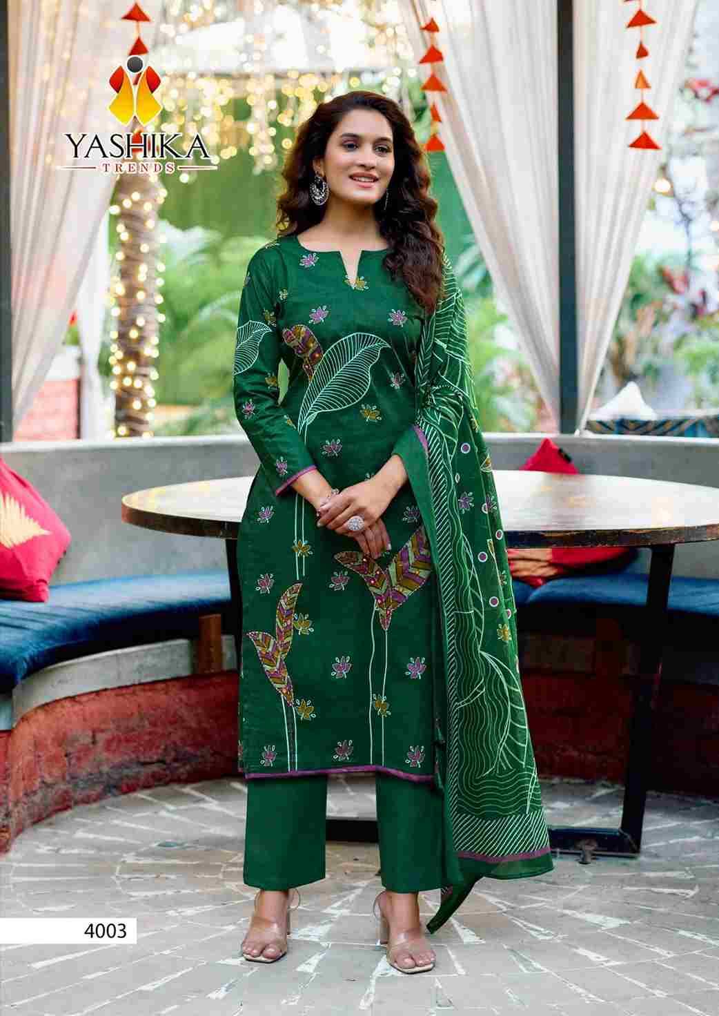 Dua Vol-4 By Yashika Trends 4001 To 4008 Series Beautiful Festive Suits Colorful Stylish Fancy Casual Wear & Ethnic Wear Pure Cotton Print Dresses At Wholesale Price