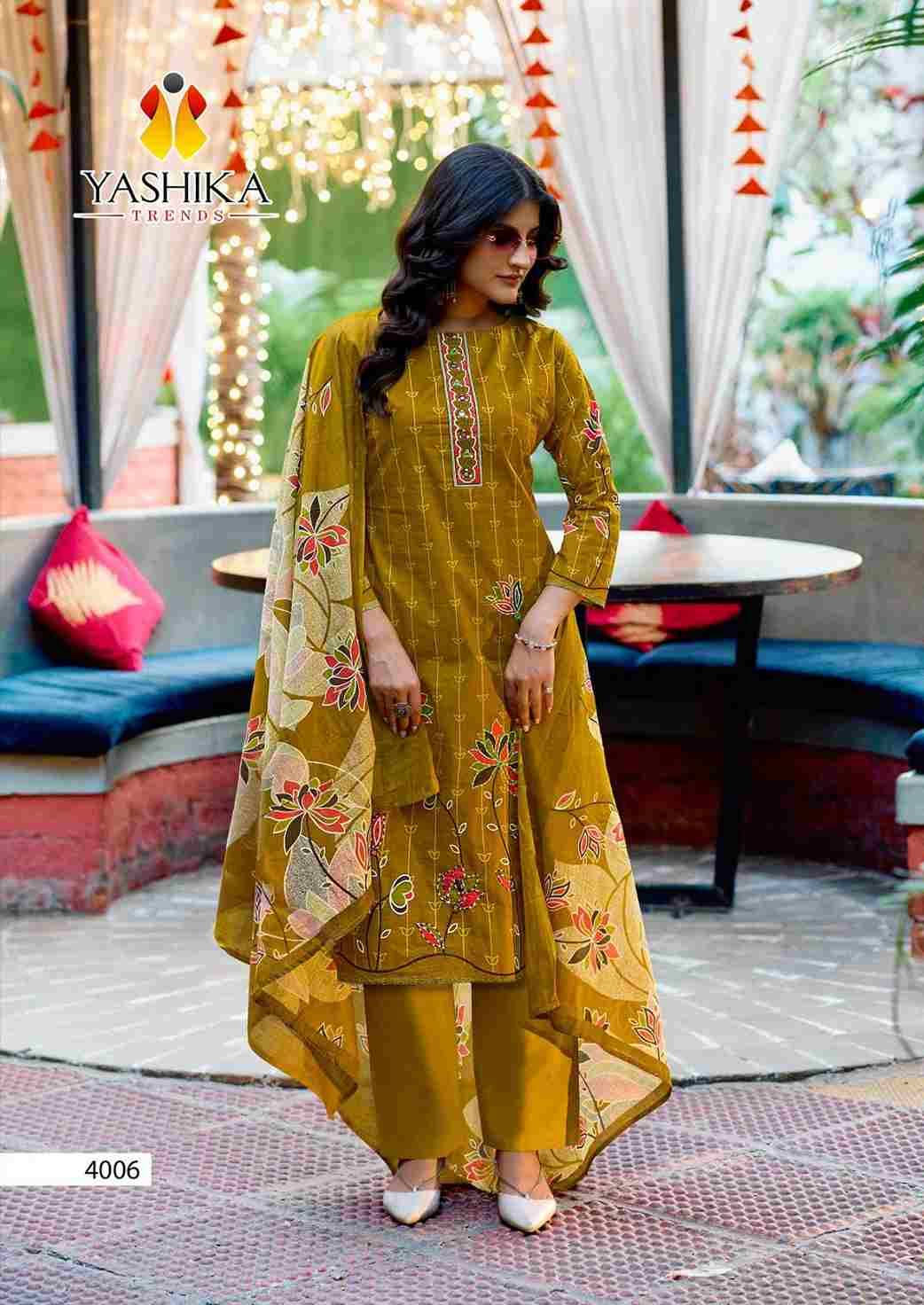 Dua Vol-4 By Yashika Trends 4001 To 4008 Series Beautiful Festive Suits Colorful Stylish Fancy Casual Wear & Ethnic Wear Pure Cotton Print Dresses At Wholesale Price