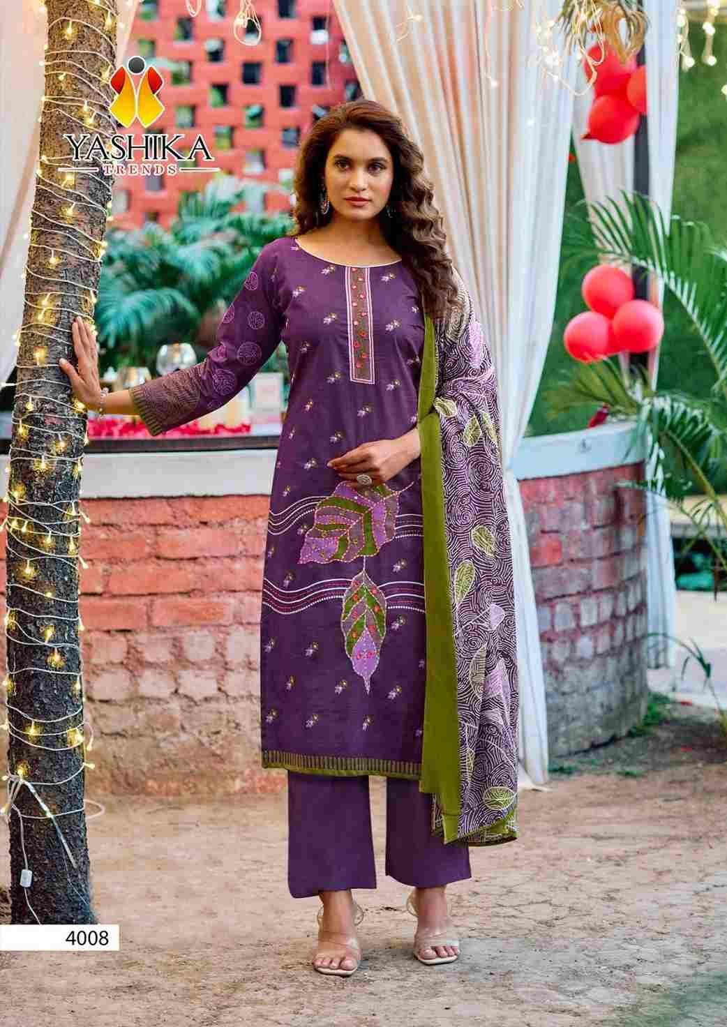 Dua Vol-4 By Yashika Trends 4001 To 4008 Series Beautiful Festive Suits Colorful Stylish Fancy Casual Wear & Ethnic Wear Pure Cotton Print Dresses At Wholesale Price