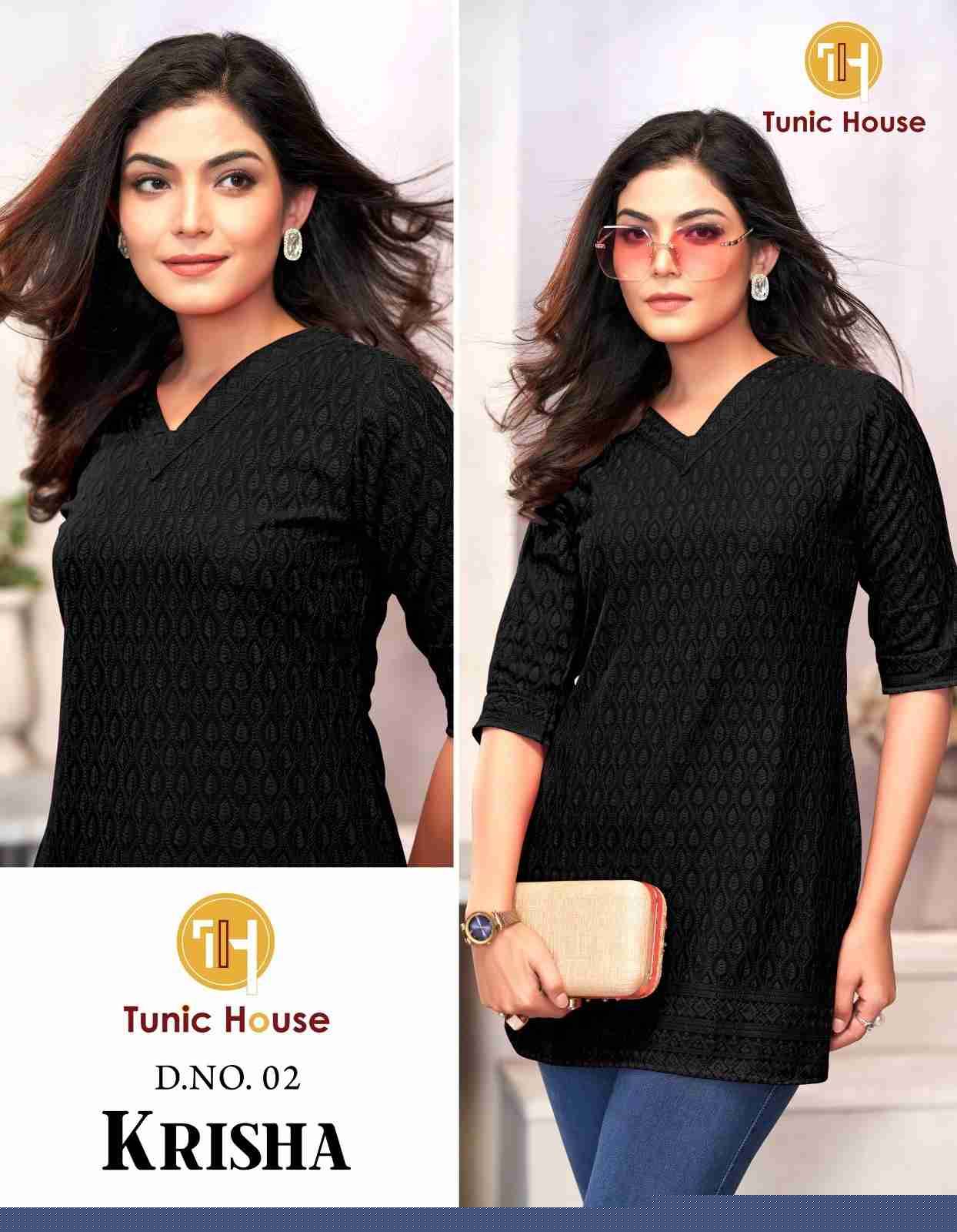 Krisha By Tunic House Designer Stylish Fancy Colorful Beautiful Party Wear & Ethnic Wear Collection Viscose Rayon With Work Tops At Wholesale Price