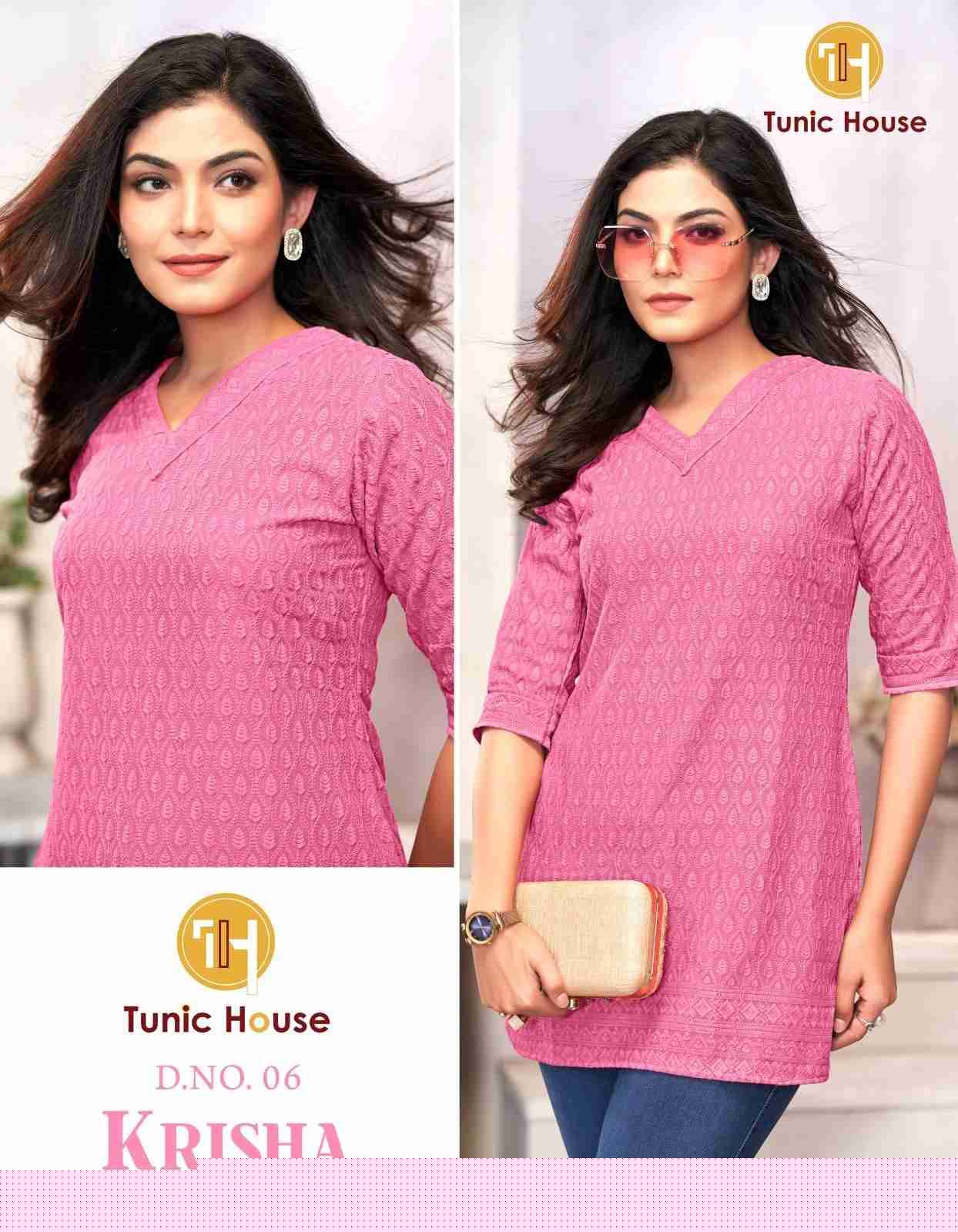 Krisha By Tunic House Designer Stylish Fancy Colorful Beautiful Party Wear & Ethnic Wear Collection Viscose Rayon With Work Tops At Wholesale Price