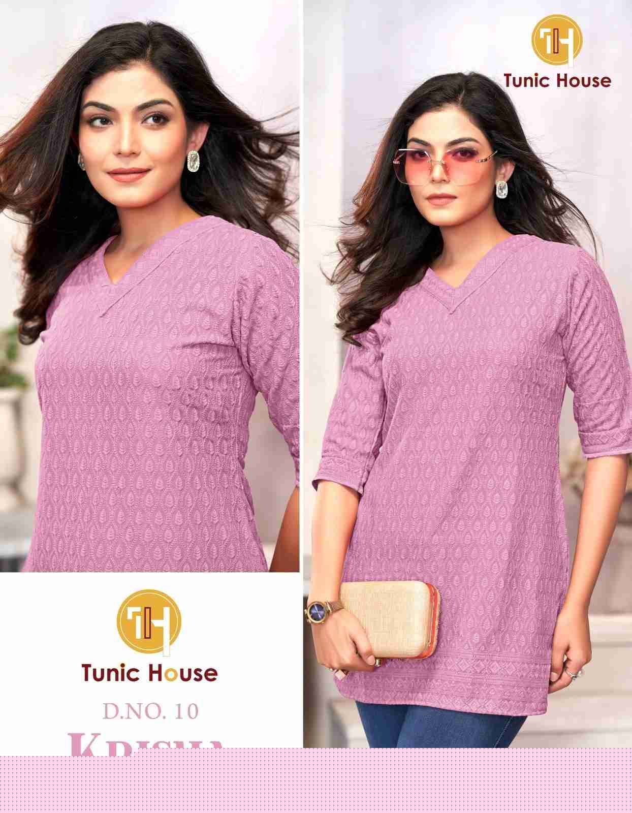 Krisha By Tunic House Designer Stylish Fancy Colorful Beautiful Party Wear & Ethnic Wear Collection Viscose Rayon With Work Tops At Wholesale Price