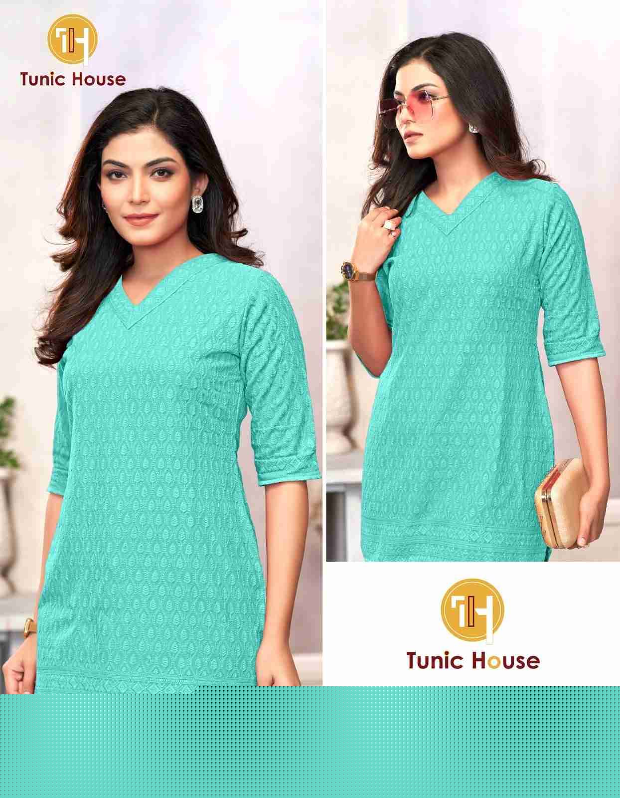 Krisha By Tunic House Designer Stylish Fancy Colorful Beautiful Party Wear & Ethnic Wear Collection Viscose Rayon With Work Tops At Wholesale Price