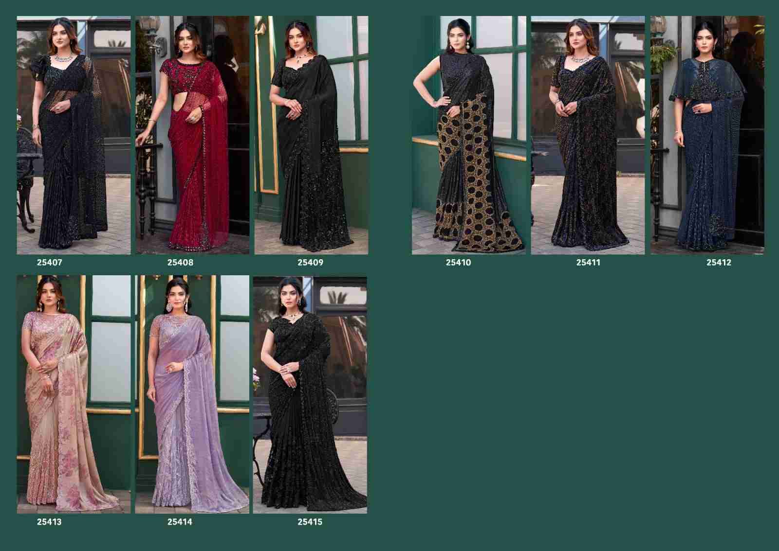 Noire By Mahotsav 25407 TO 25415 Series Indian Traditional Wear Collection Beautiful Stylish Fancy Colorful Party Wear & Occasional Wear Fancy Sarees At Wholesale Price