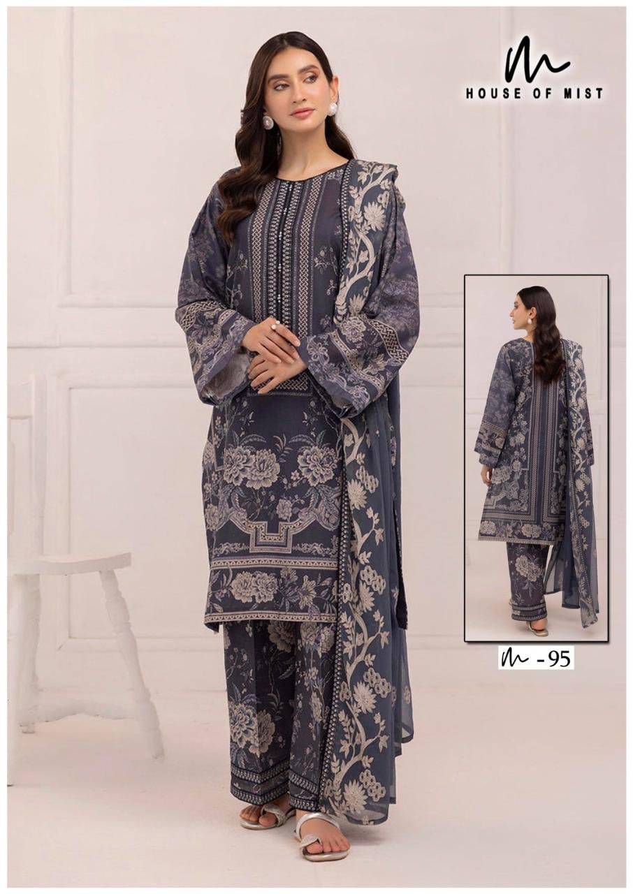 Ghazal Vol-10 By House Of Mist 91 To 96 Series Beautiful Pakistani Suits Colorful Stylish Fancy Casual Wear & Ethnic Wear Pure Cotton Print Dresses At Wholesale Price