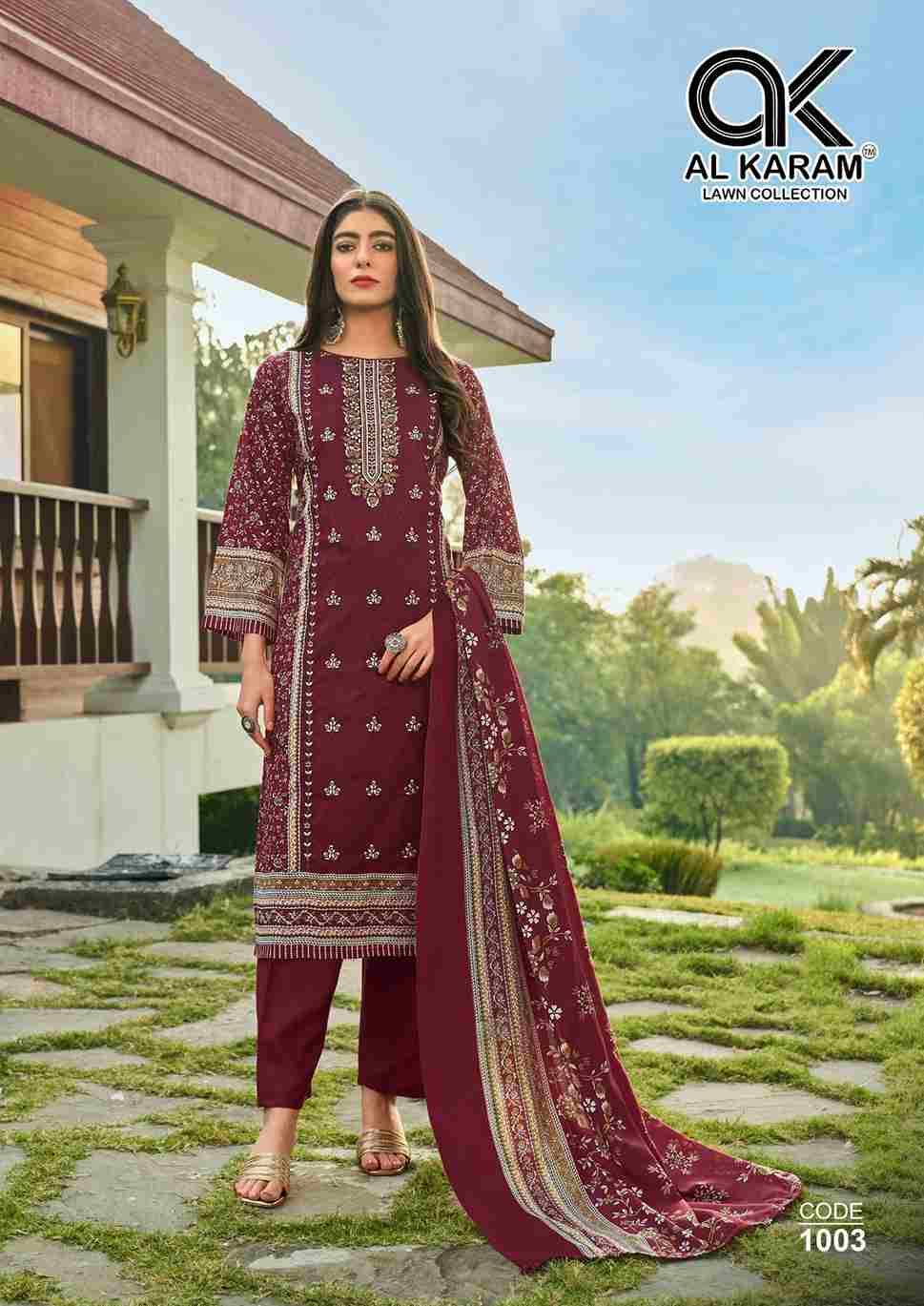 Dilshad By Al Karam Lawn Collection 1001 To 1006 Series Beautiful Suits Colorful Stylish Fancy Casual Wear & Ethnic Wear Pure Lawn Dresses At Wholesale Price