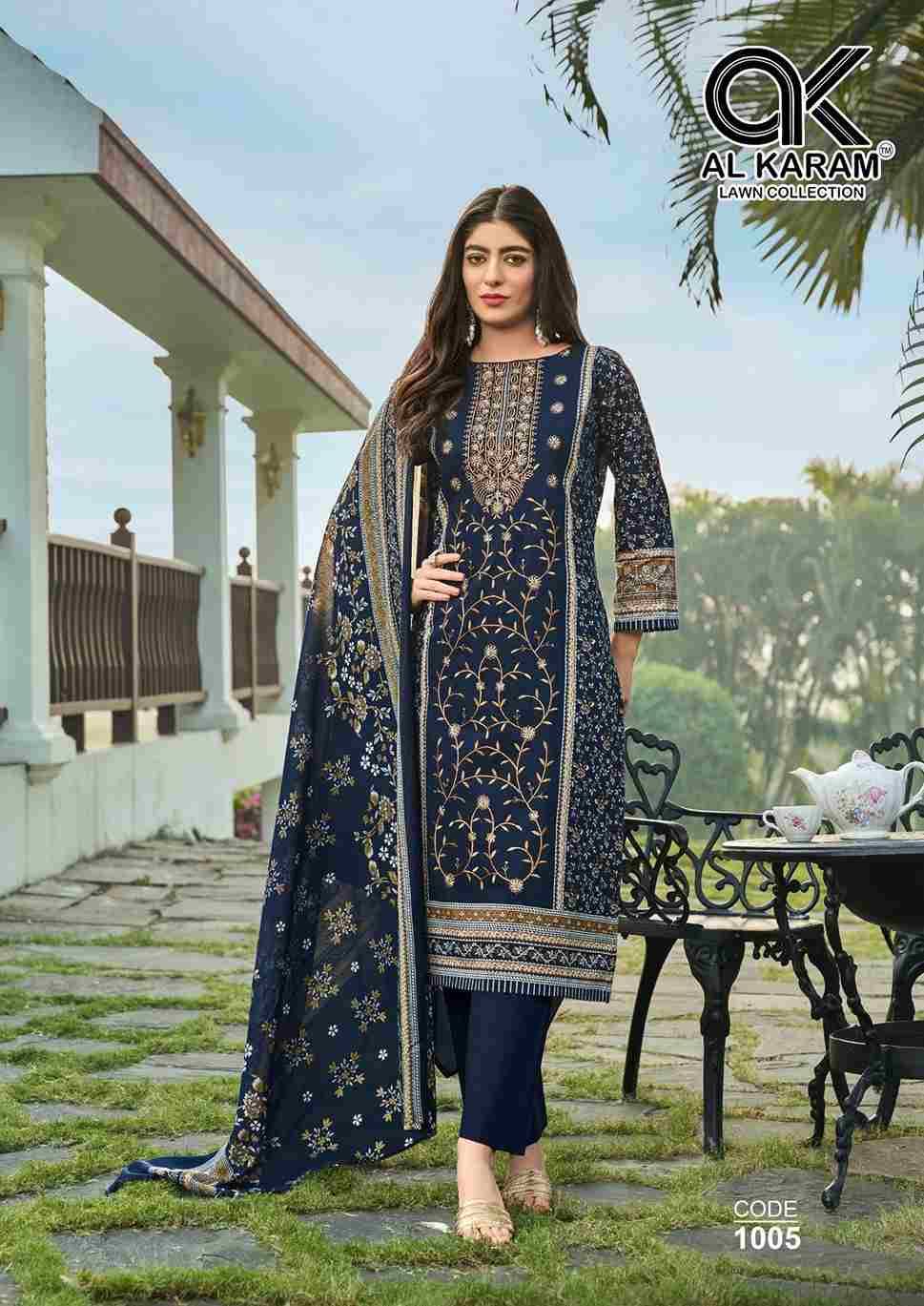 Dilshad By Al Karam Lawn Collection 1001 To 1006 Series Beautiful Suits Colorful Stylish Fancy Casual Wear & Ethnic Wear Pure Lawn Dresses At Wholesale Price